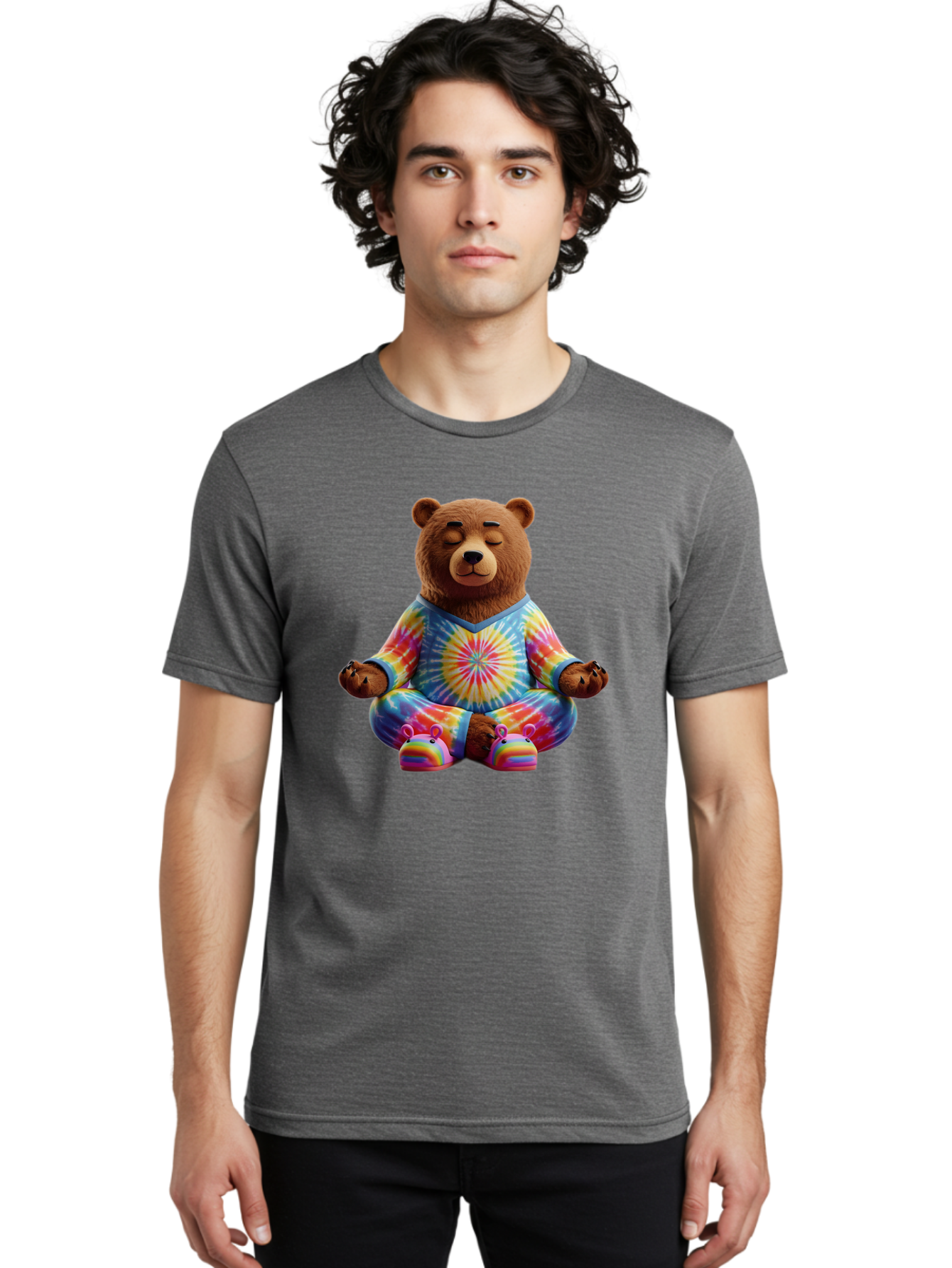 Meditating-Bear Men'S Graphic Tee, 100% Cotton, Comfortable Casual Summer Wear, Machine Washable, Vintage Camera, Old Camera, Antique Camera, Black Camera, Classic Photography, Photography Equipment, Nostalgic Device, Film Camera, Camera Art Bam853