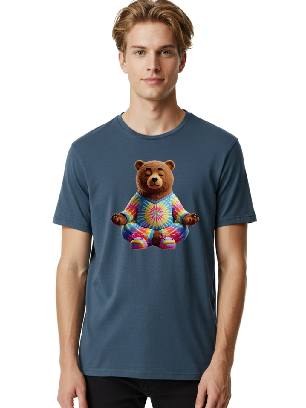 Meditating-Bear Men'S Graphic Tee, 100% Cotton, Comfortable Casual Summer Wear, Machine Washable, Vintage Camera, Old Camera, Antique Camera, Black Camera, Classic Photography, Photography Equipment, Nostalgic Device, Film Camera, Camera Art Bam853