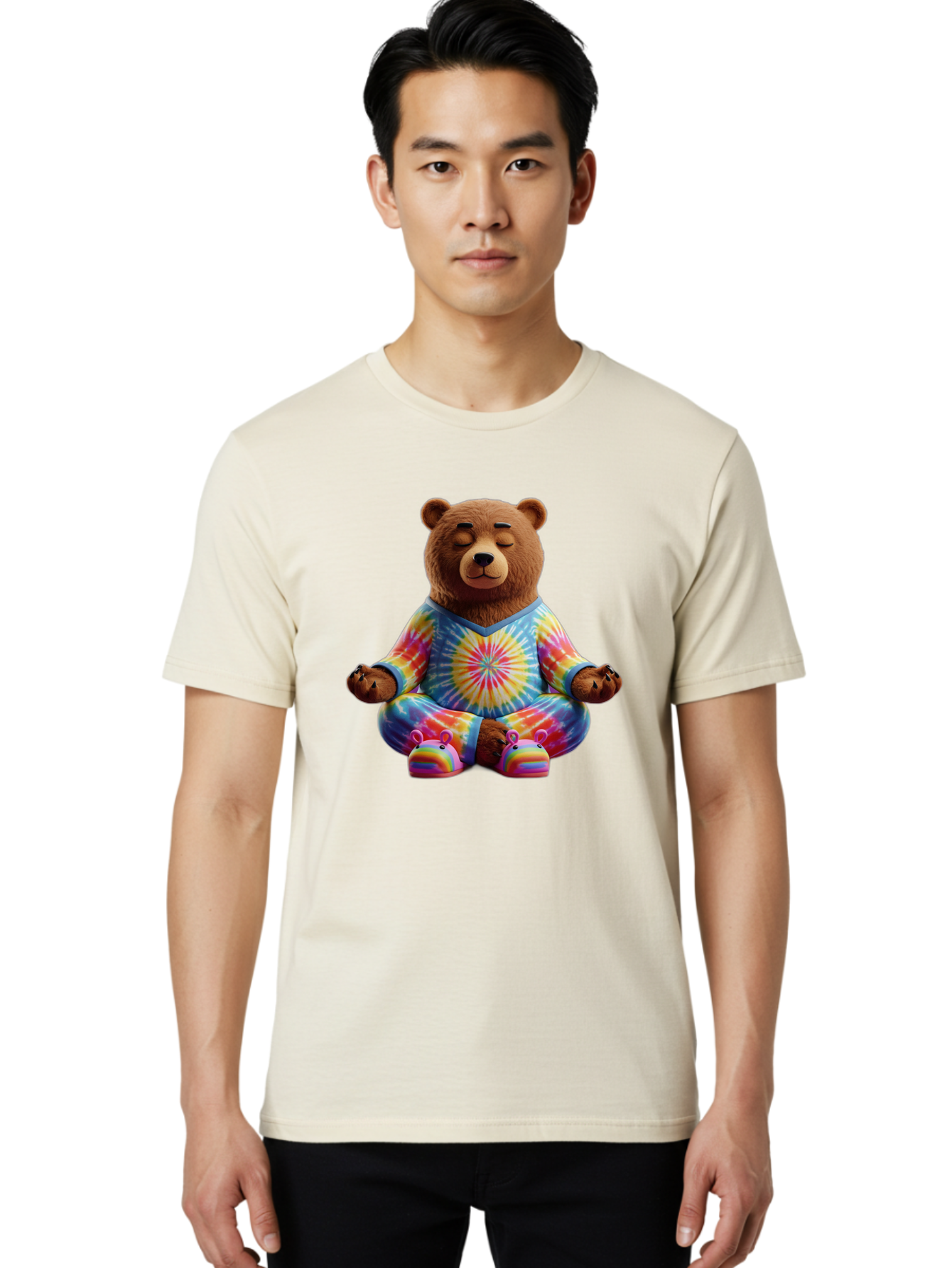 Meditating-Bear Men'S Graphic Tee, 100% Cotton, Comfortable Casual Summer Wear, Machine Washable, Vintage Camera, Old Camera, Antique Camera, Black Camera, Classic Photography, Photography Equipment, Nostalgic Device, Film Camera, Camera Art Bam853