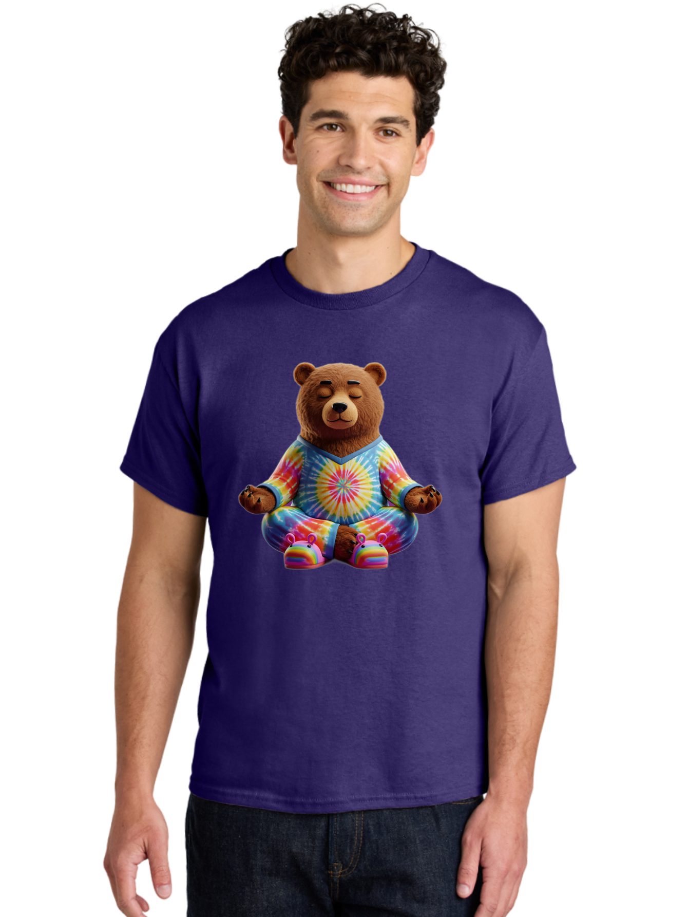 Meditating-Bear Men'S Graphic Tee, 100% Cotton, Comfortable Casual Summer Wear, Machine Washable, Vintage Camera, Old Camera, Antique Camera, Black Camera, Classic Photography, Photography Equipment, Nostalgic Device, Film Camera, Camera Art Bam853
