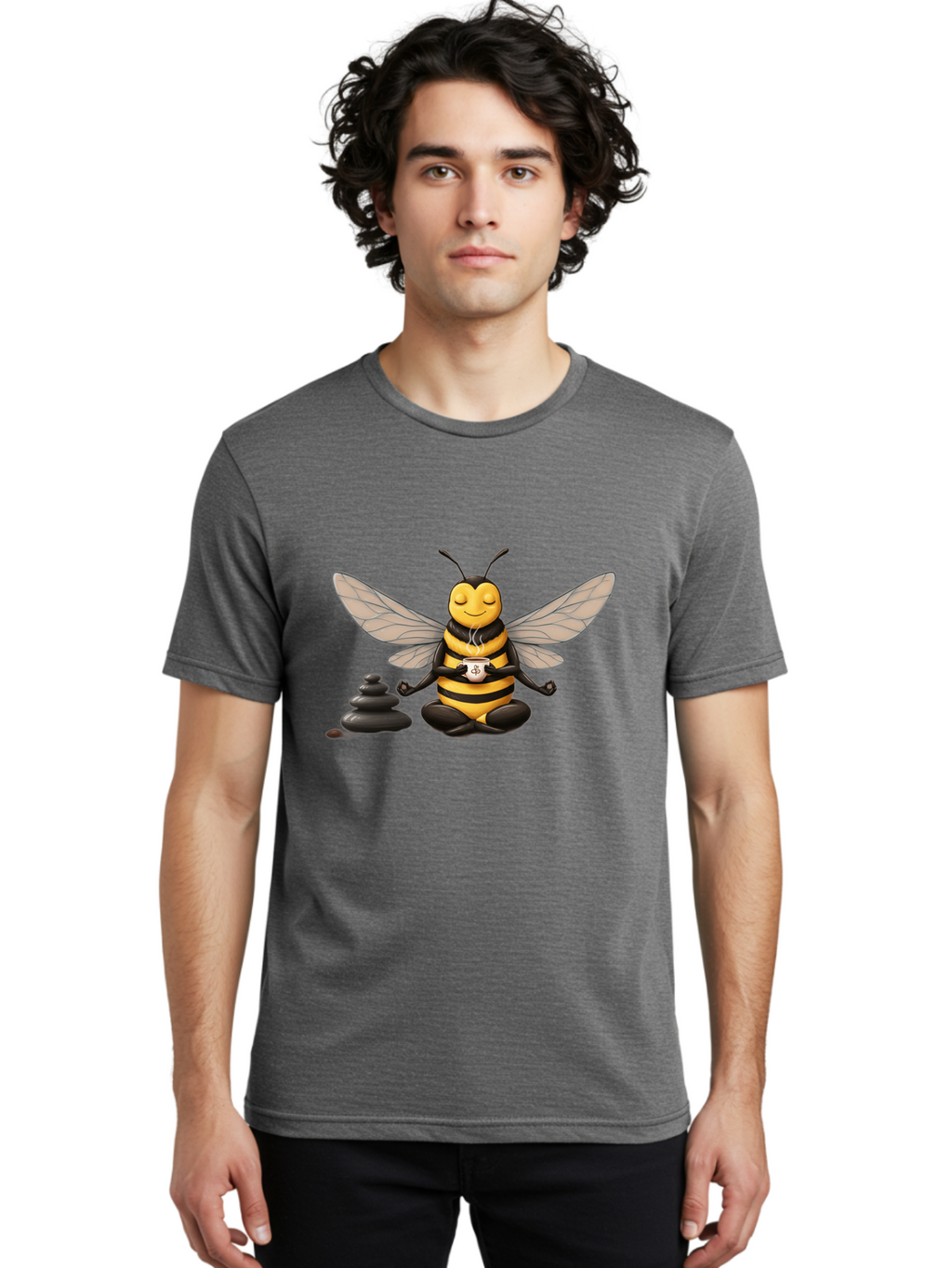Meditating-Bee Men'S Graphic Tee, 100% Cotton, Comfortable Casual Summer Wear, Machine Washable, Vintage Camera, Old Camera, Antique Camera, Black Camera, Classic Photography, Photography Equipment, Nostalgic Device, Film Camera, Camera Art Bam854
