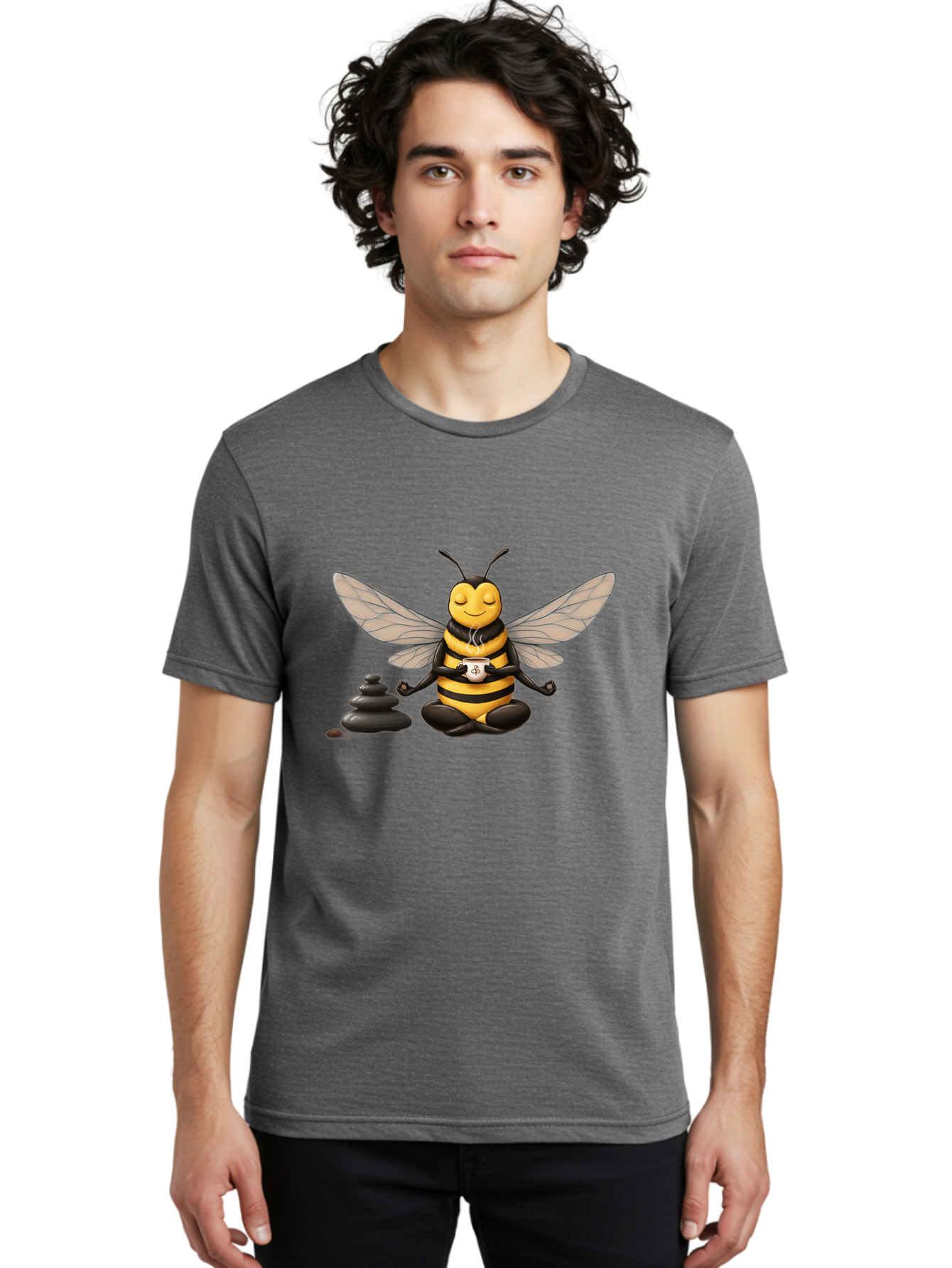 Meditating-Bee Men'S Graphic Tee, 100% Cotton, Comfortable Casual Summer Wear, Machine Washable, Vintage Camera, Old Camera, Antique Camera, Black Camera, Classic Photography, Photography Equipment, Nostalgic Device, Film Camera, Camera Art Bam854