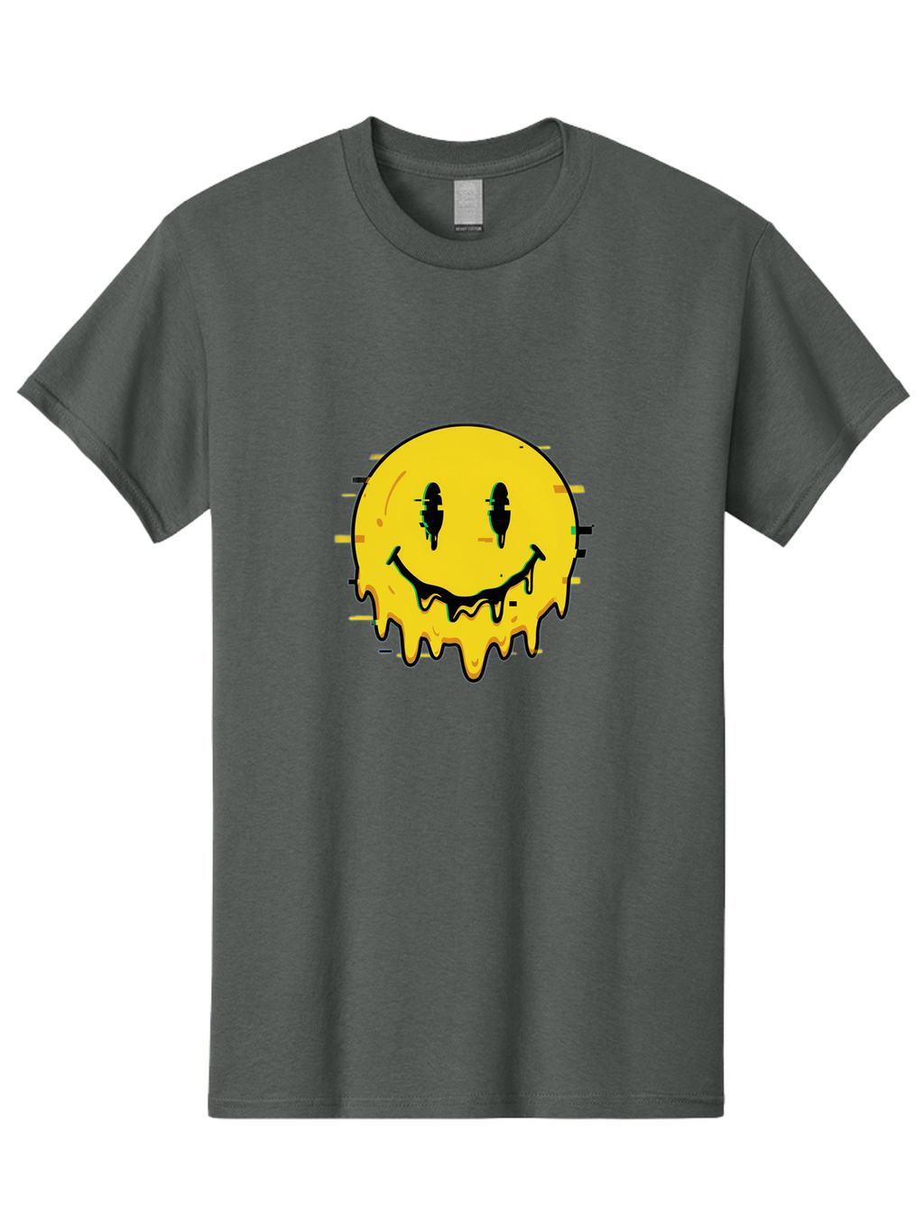 Melted-Smiley-Face-1 Men'S Graphic Tee, 100% Cotton, Comfortable Casual Summer Wear, Machine Washable, Vintage Camera, Old Camera, Antique Camera, Black Camera, Classic Photography, Photography Equipment, Nostalgic Device, Film Camera, Bam856