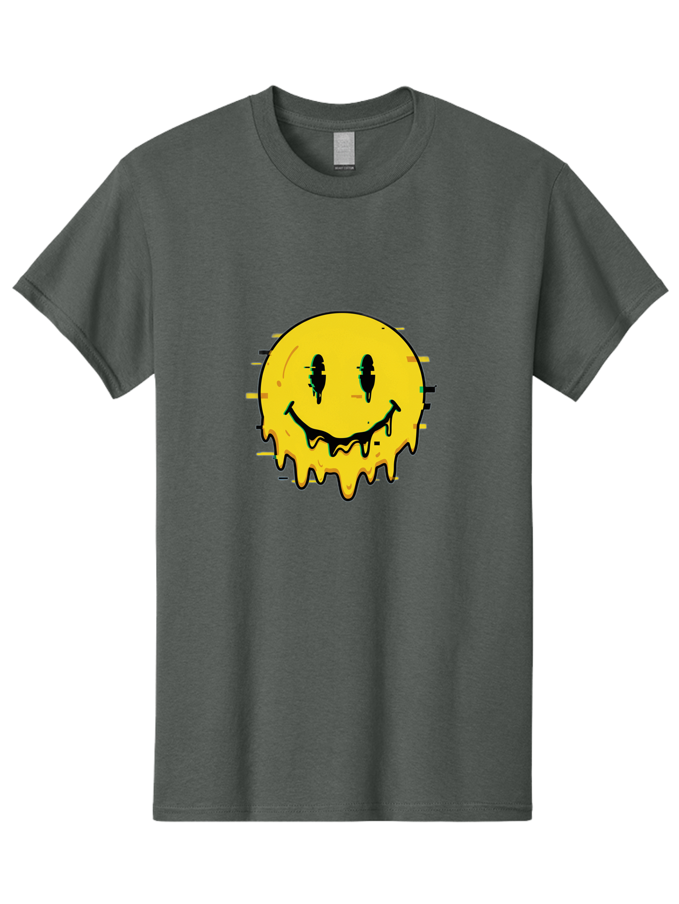Melted-Smiley-Face-1 Men'S Graphic Tee, 100% Cotton, Comfortable Casual Summer Wear, Machine Washable, Vintage Camera, Old Camera, Antique Camera, Black Camera, Classic Photography, Photography Equipment, Nostalgic Device, Film Camera, Bam856