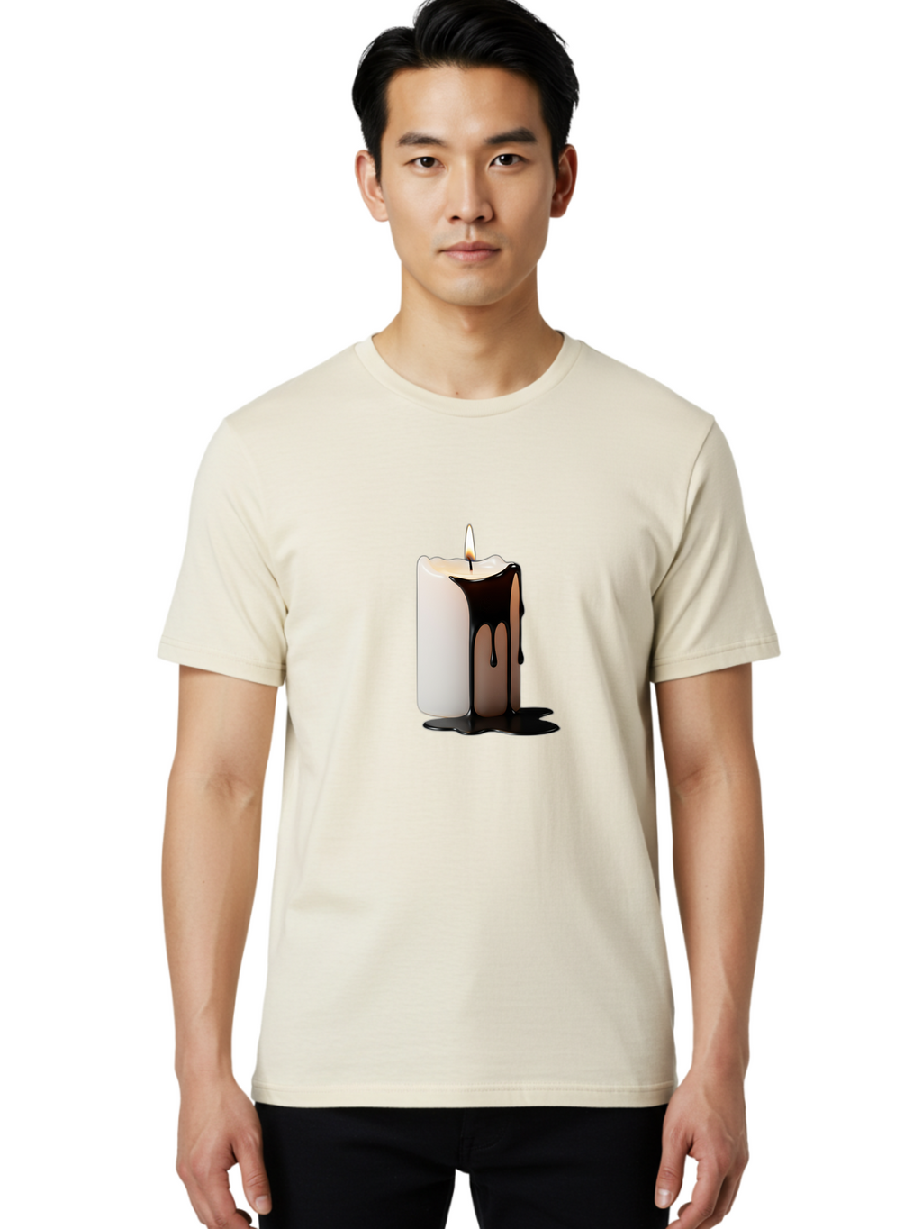 Melting-Candle Men'S Graphic Tee, 100% Cotton, Comfortable Casual Summer Wear, Machine Washable, Vintage Camera, Old Camera, Antique Camera, Black Camera, Classic Photography, Photography Equipment, Nostalgic Device, Film Camera, Camera Art Bam859