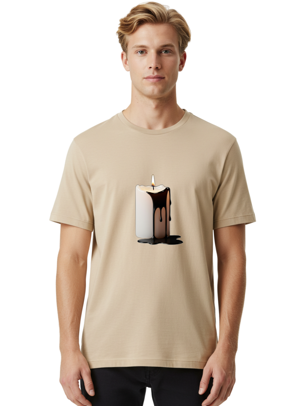 Melting-Candle Men'S Graphic Tee, 100% Cotton, Comfortable Casual Summer Wear, Machine Washable, Vintage Camera, Old Camera, Antique Camera, Black Camera, Classic Photography, Photography Equipment, Nostalgic Device, Film Camera, Camera Art Bam859