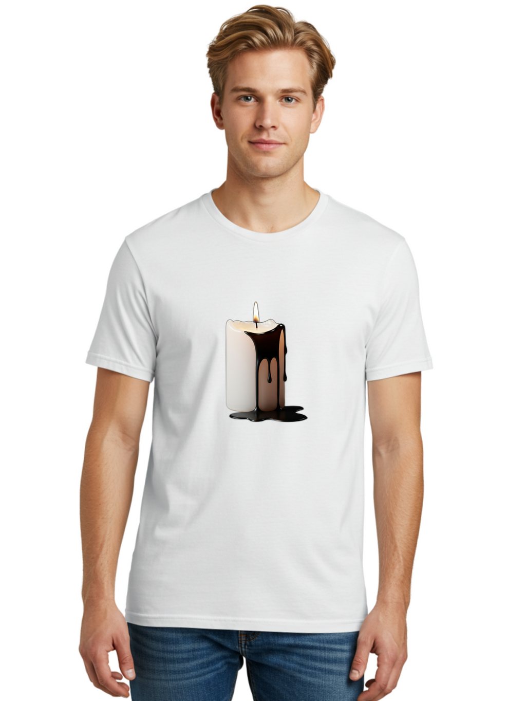 Melting-Candle Men'S Graphic Tee, 100% Cotton, Comfortable Casual Summer Wear, Machine Washable, Vintage Camera, Old Camera, Antique Camera, Black Camera, Classic Photography, Photography Equipment, Nostalgic Device, Film Camera, Camera Art Bam859
