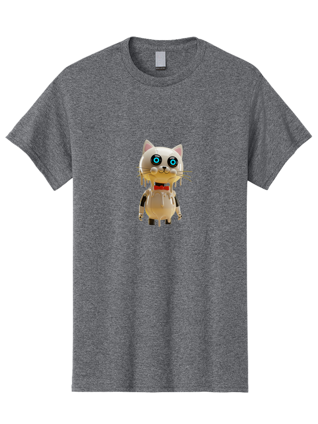 Melting-Cat-Robot Men'S Graphic Tee, 100% Cotton, Comfortable Casual Summer Wear, Machine Washable, Vintage Camera, Old Camera, Antique Camera, Black Camera, Classic Photography, Photography Equipment, Nostalgic Device, Film Camera, Camera Art Bam860