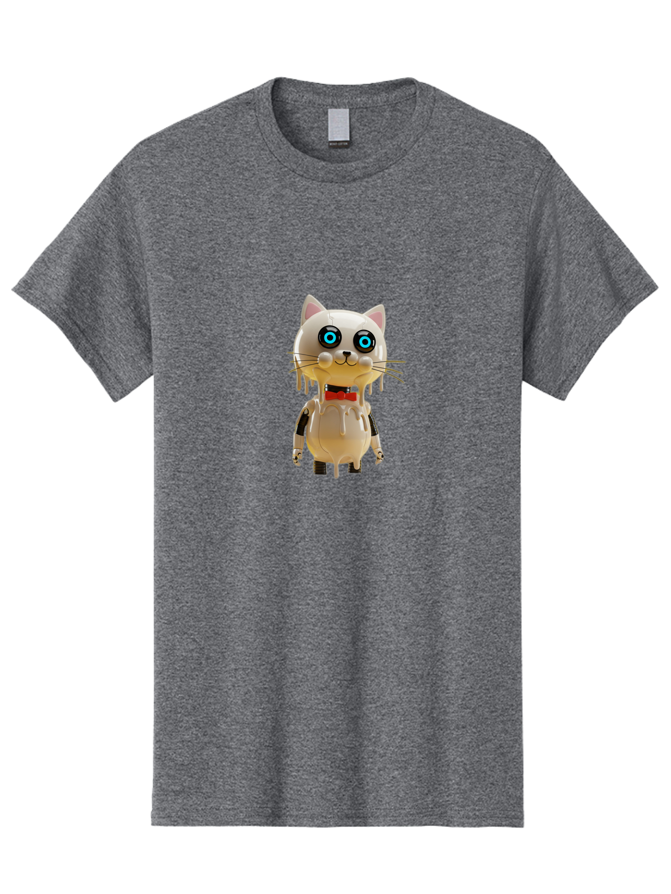 Melting-Cat-Robot Men'S Graphic Tee, 100% Cotton, Comfortable Casual Summer Wear, Machine Washable, Vintage Camera, Old Camera, Antique Camera, Black Camera, Classic Photography, Photography Equipment, Nostalgic Device, Film Camera, Camera Art Bam860