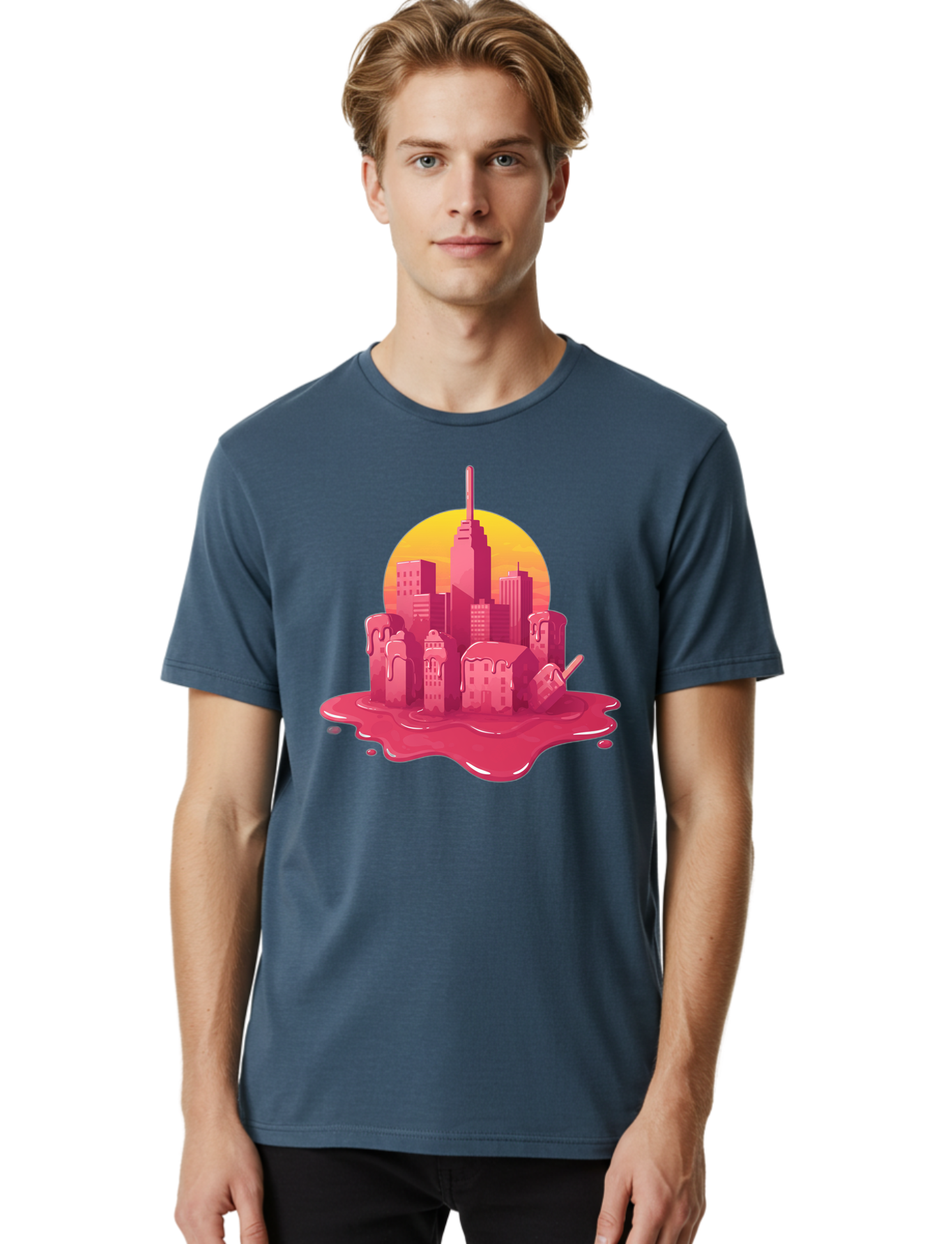 Melting-City Men'S Graphic Tee, 100% Cotton, Comfortable Casual Summer Wear, Machine Washable, Vintage Camera, Old Camera, Antique Camera, Black Camera, Classic Photography, Photography Equipment, Nostalgic Device, Film Camera, Camera Art Bam861