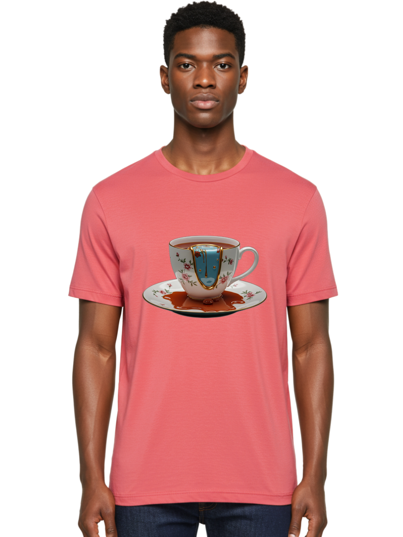 Melting-Coffee-Cup Men'S Graphic Tee, 100% Cotton, Comfortable Casual Summer Wear, Machine Washable, Vintage Camera, Old Camera, Antique Camera, Black Camera, Classic Photography, Photography Equipment, Nostalgic Device, Film Camera, Bam863
