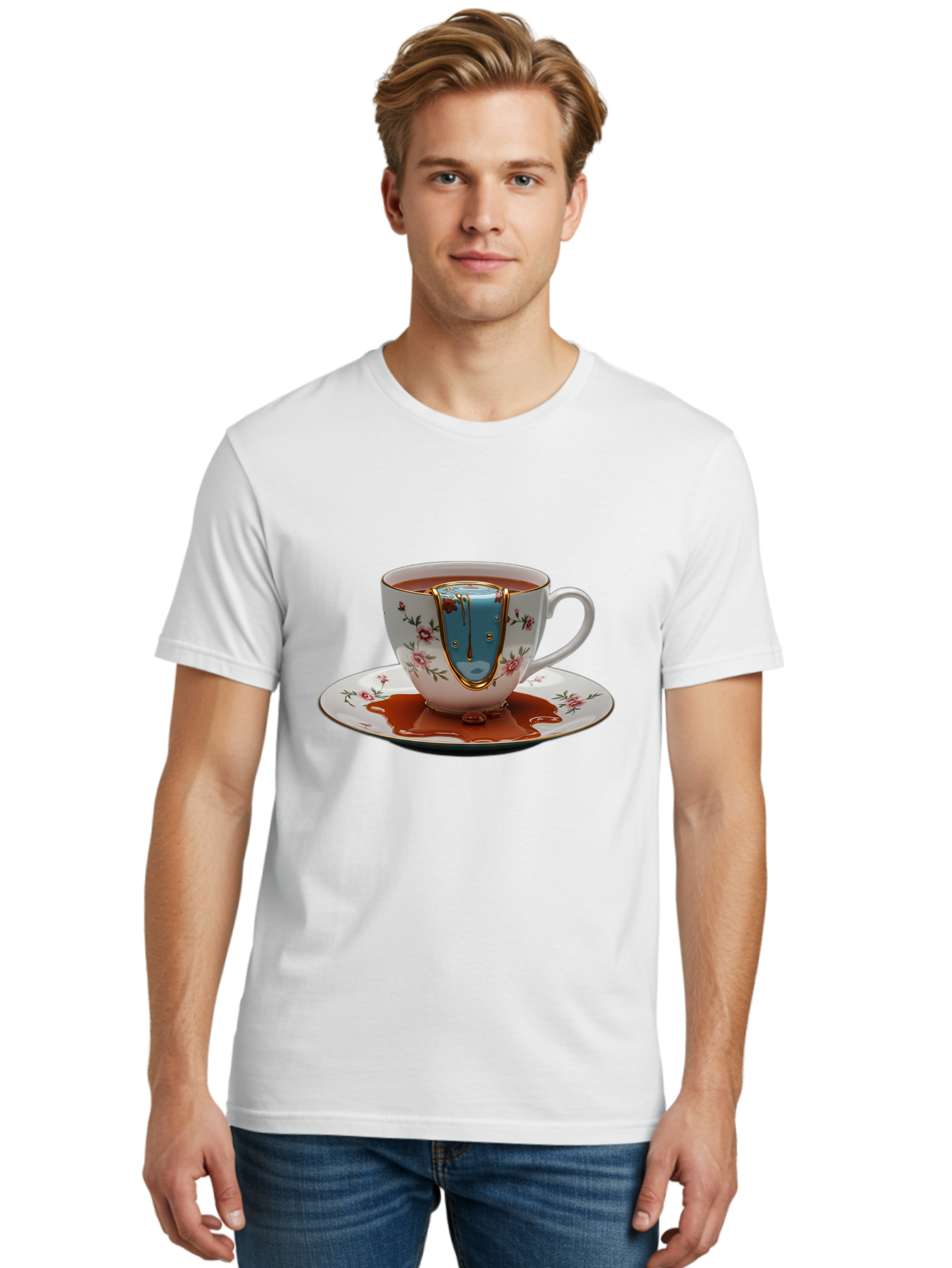 Melting-Coffee-Cup Men'S Graphic Tee, 100% Cotton, Comfortable Casual Summer Wear, Machine Washable, Vintage Camera, Old Camera, Antique Camera, Black Camera, Classic Photography, Photography Equipment, Nostalgic Device, Film Camera, Bam863