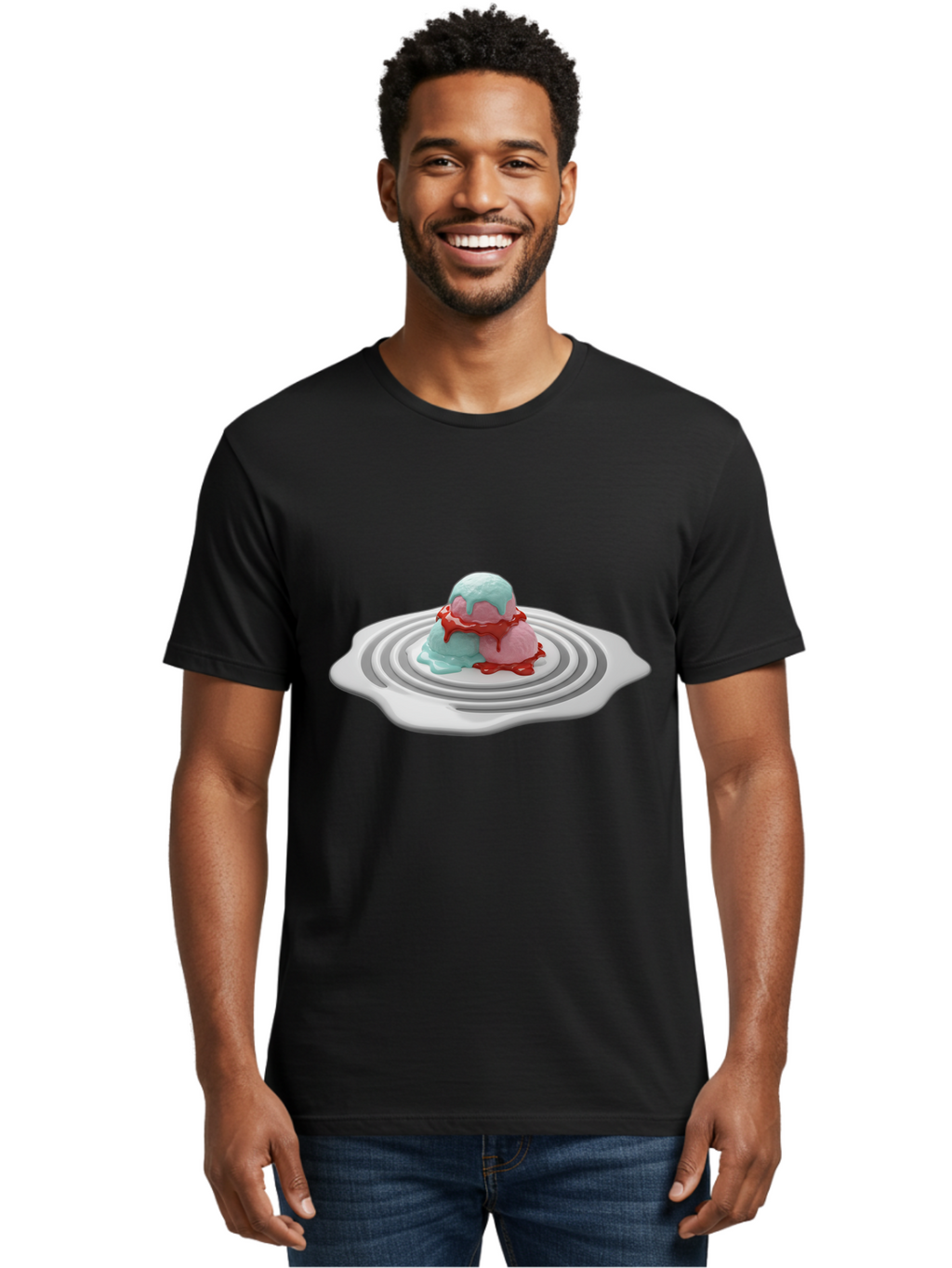 Melting-Ice-Cream Men'S Graphic Tee, 100% Cotton, Comfortable Casual Summer Wear, Machine Washable, Vintage Camera, Old Camera, Antique Camera, Black Camera, Classic Photography, Photography Equipment, Nostalgic Device, Film Camera, Camera Art Bam864