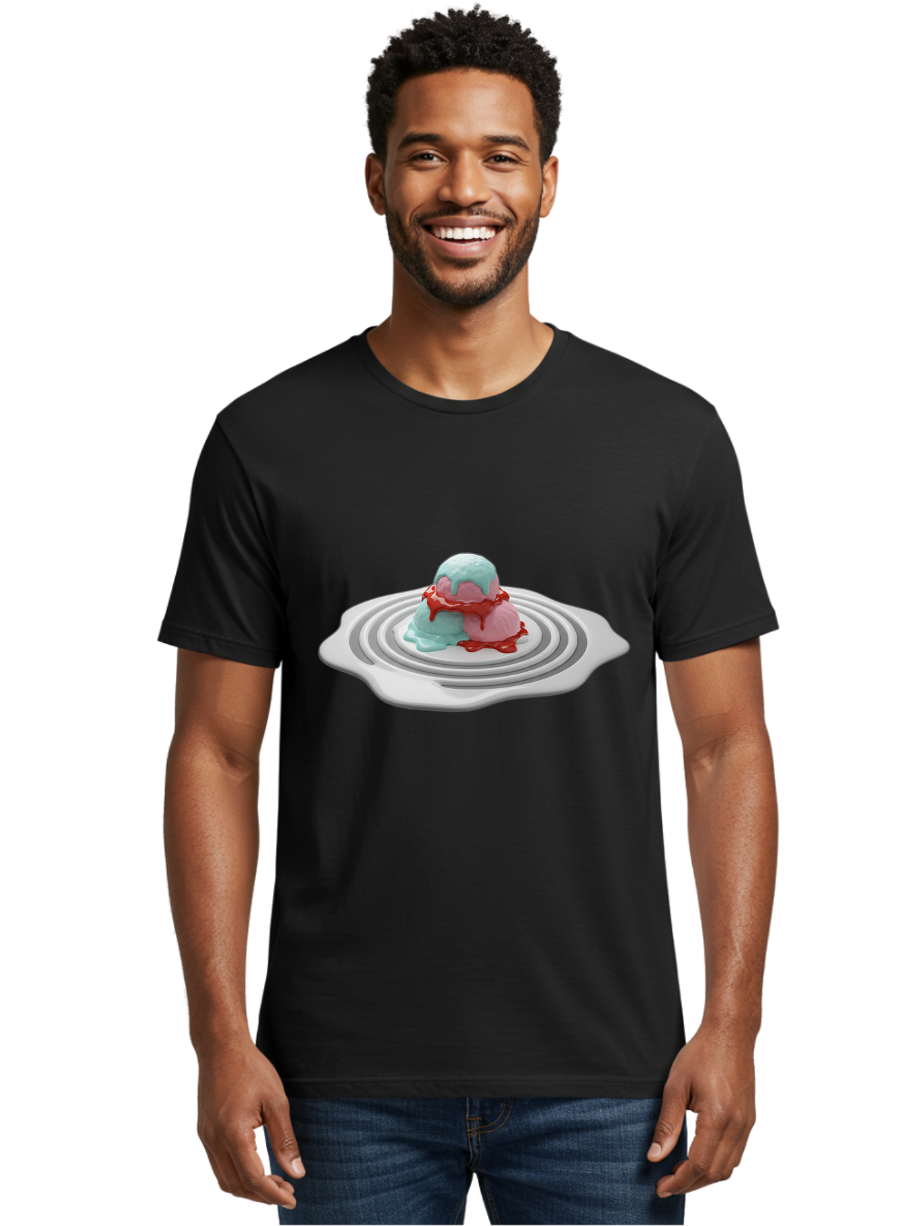 Melting-Ice-Cream Men'S Graphic Tee, 100% Cotton, Comfortable Casual Summer Wear, Machine Washable, Vintage Camera, Old Camera, Antique Camera, Black Camera, Classic Photography, Photography Equipment, Nostalgic Device, Film Camera, Camera Art Bam864
