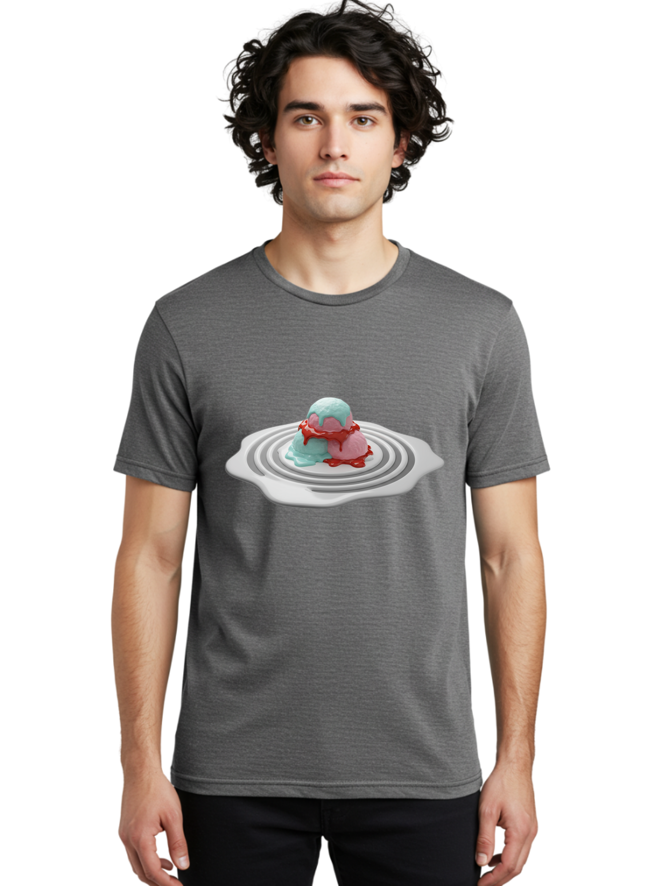 Melting-Ice-Cream Men'S Graphic Tee, 100% Cotton, Comfortable Casual Summer Wear, Machine Washable, Vintage Camera, Old Camera, Antique Camera, Black Camera, Classic Photography, Photography Equipment, Nostalgic Device, Film Camera, Camera Art Bam864
