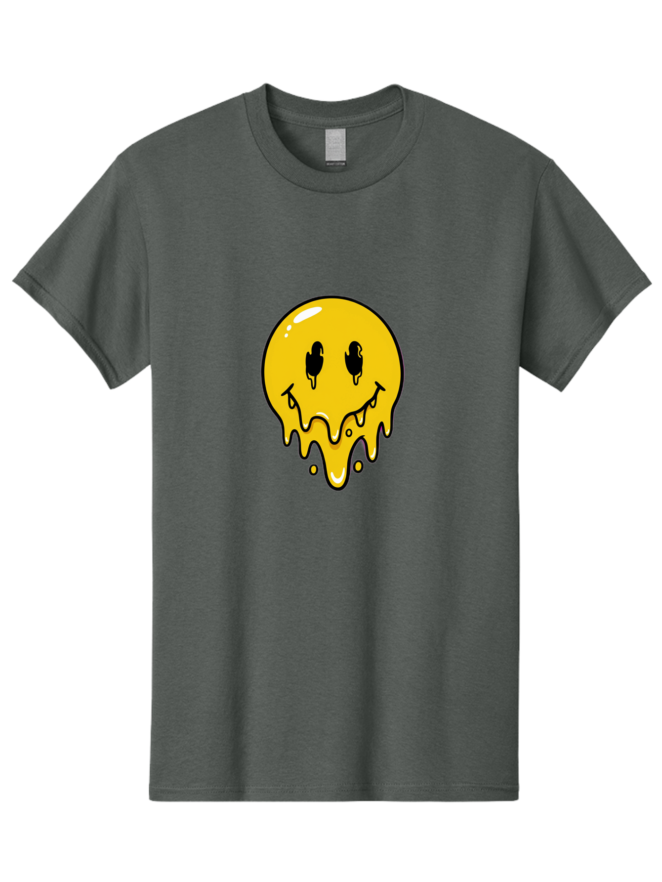 Melting-Smiley-1 Men'S Graphic Tee, 100% Cotton, Comfortable Casual Summer Wear, Machine Washable, Vintage Camera, Old Camera, Antique Camera, Black Camera, Classic Photography, Photography Equipment, Nostalgic Device, Film Camera, Camera Art Bam868