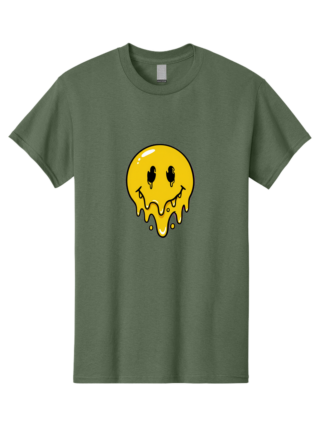 Melting-Smiley-1 Men'S Graphic Tee, 100% Cotton, Comfortable Casual Summer Wear, Machine Washable, Vintage Camera, Old Camera, Antique Camera, Black Camera, Classic Photography, Photography Equipment, Nostalgic Device, Film Camera, Camera Art Bam868