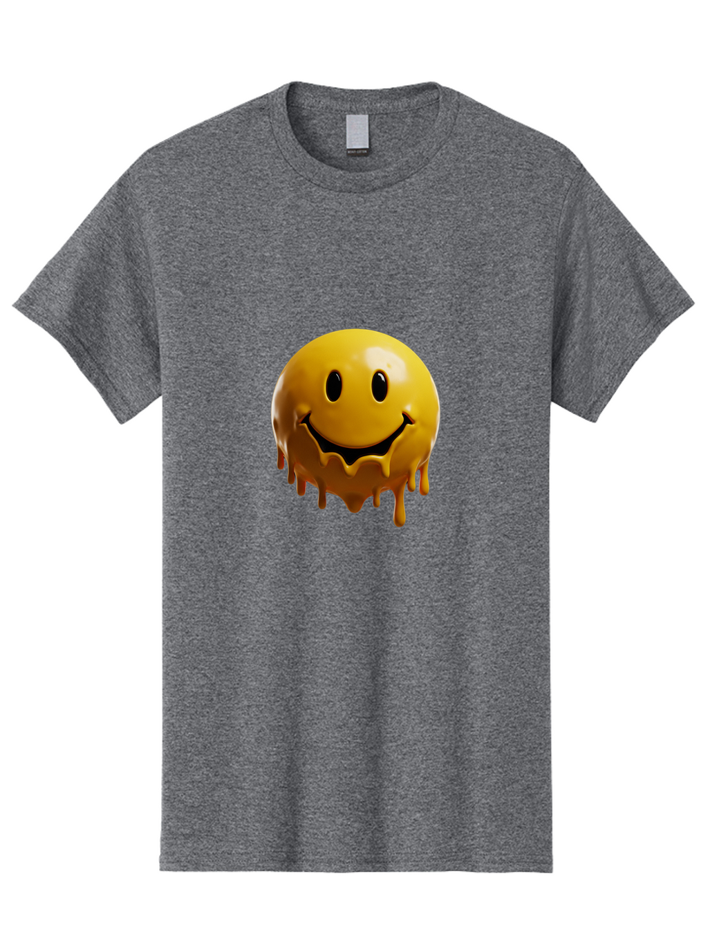 Melting-Smiley-3 Men'S Graphic Tee, 100% Cotton, Comfortable Casual Summer Wear, Machine Washable, Vintage Camera, Old Camera, Antique Camera, Black Camera, Classic Photography, Photography Equipment, Nostalgic Device, Film Camera, Camera Art Bam870