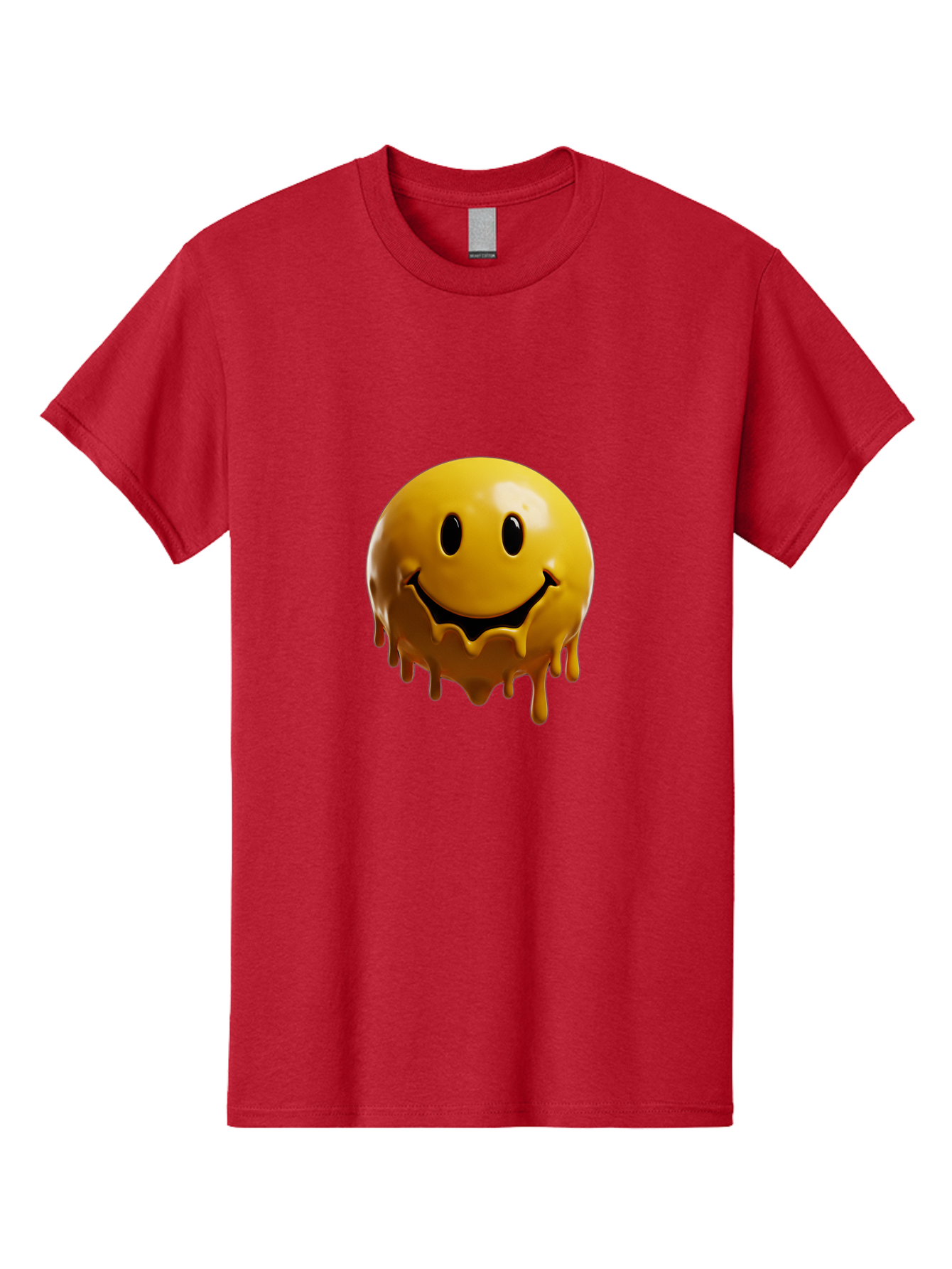 Melting-Smiley-3 Men'S Graphic Tee, 100% Cotton, Comfortable Casual Summer Wear, Machine Washable, Vintage Camera, Old Camera, Antique Camera, Black Camera, Classic Photography, Photography Equipment, Nostalgic Device, Film Camera, Camera Art Bam870