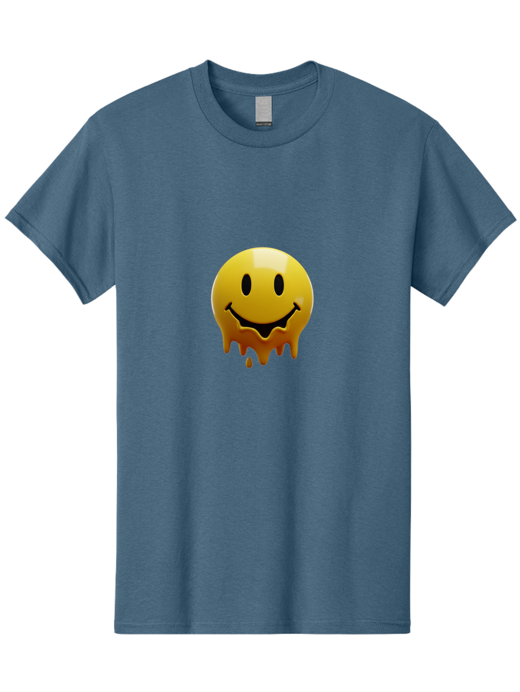 Melting-Smiley-Face Men'S Graphic Tee, 100% Cotton, Comfortable Casual Summer Wear, Machine Washable, Vintage Camera, Old Camera, Antique Camera, Black Camera, Classic Photography, Photography Equipment, Nostalgic Device, Film Camera, Bam872