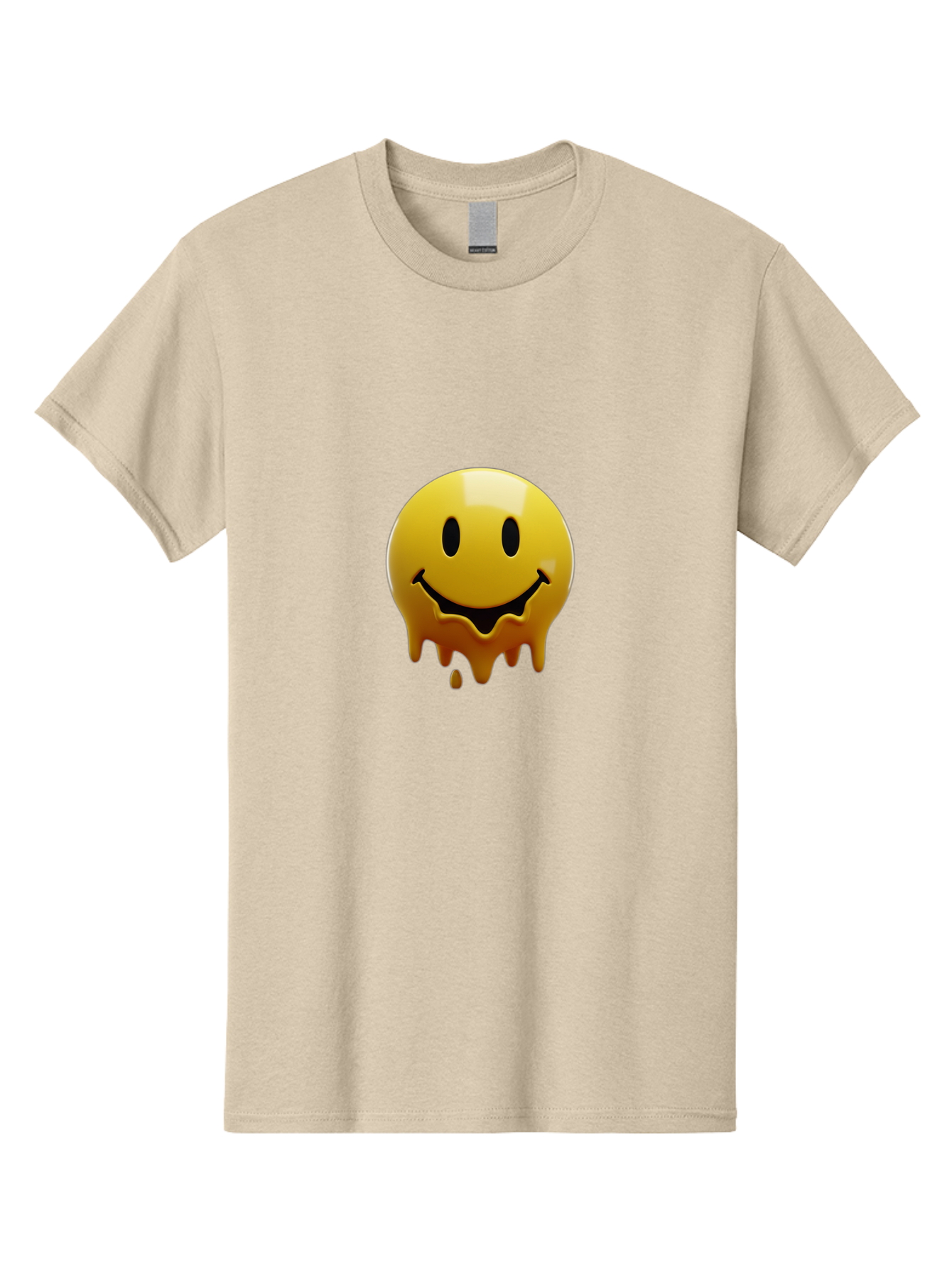Melting-Smiley-Face Men'S Graphic Tee, 100% Cotton, Comfortable Casual Summer Wear, Machine Washable, Vintage Camera, Old Camera, Antique Camera, Black Camera, Classic Photography, Photography Equipment, Nostalgic Device, Film Camera, Bam872