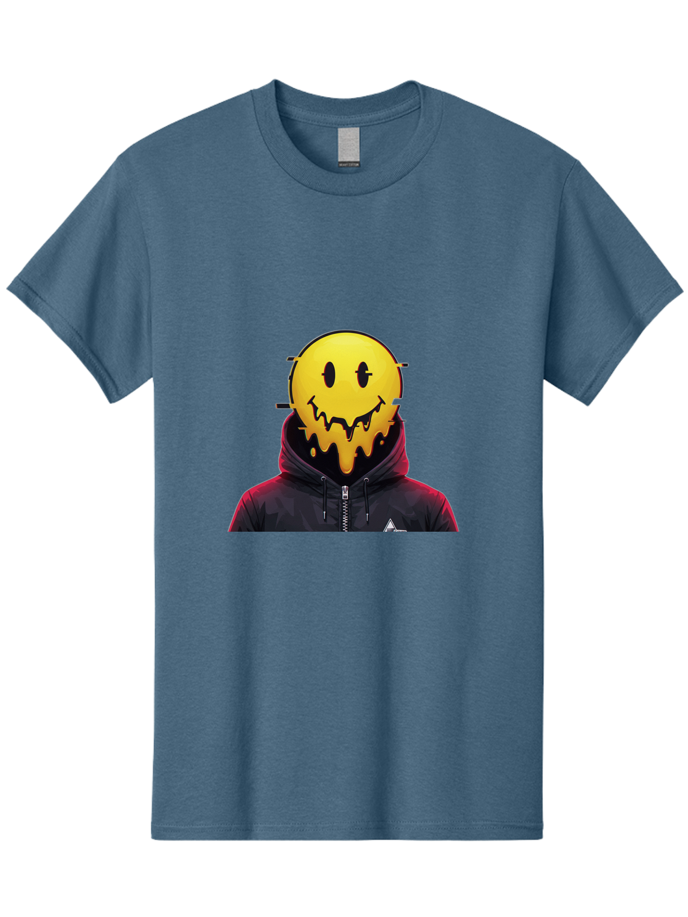 Melting-Smiley-Hoodie Men'S Graphic Tee, 100% Cotton, Comfortable Casual Summer Wear, Machine Washable, Vintage Camera, Old Camera, Antique Camera, Black Camera, Classic Photography, Photography Equipment, Nostalgic Device, Film Camera, Bam873