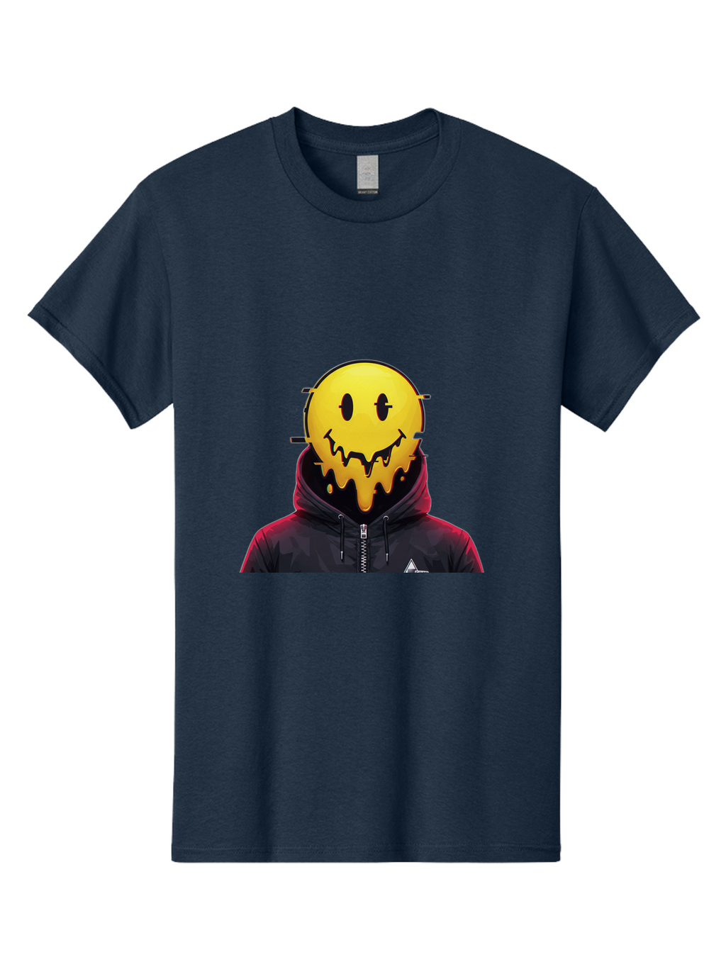 Melting-Smiley-Hoodie Men'S Graphic Tee, 100% Cotton, Comfortable Casual Summer Wear, Machine Washable, Vintage Camera, Old Camera, Antique Camera, Black Camera, Classic Photography, Photography Equipment, Nostalgic Device, Film Camera, Bam873
