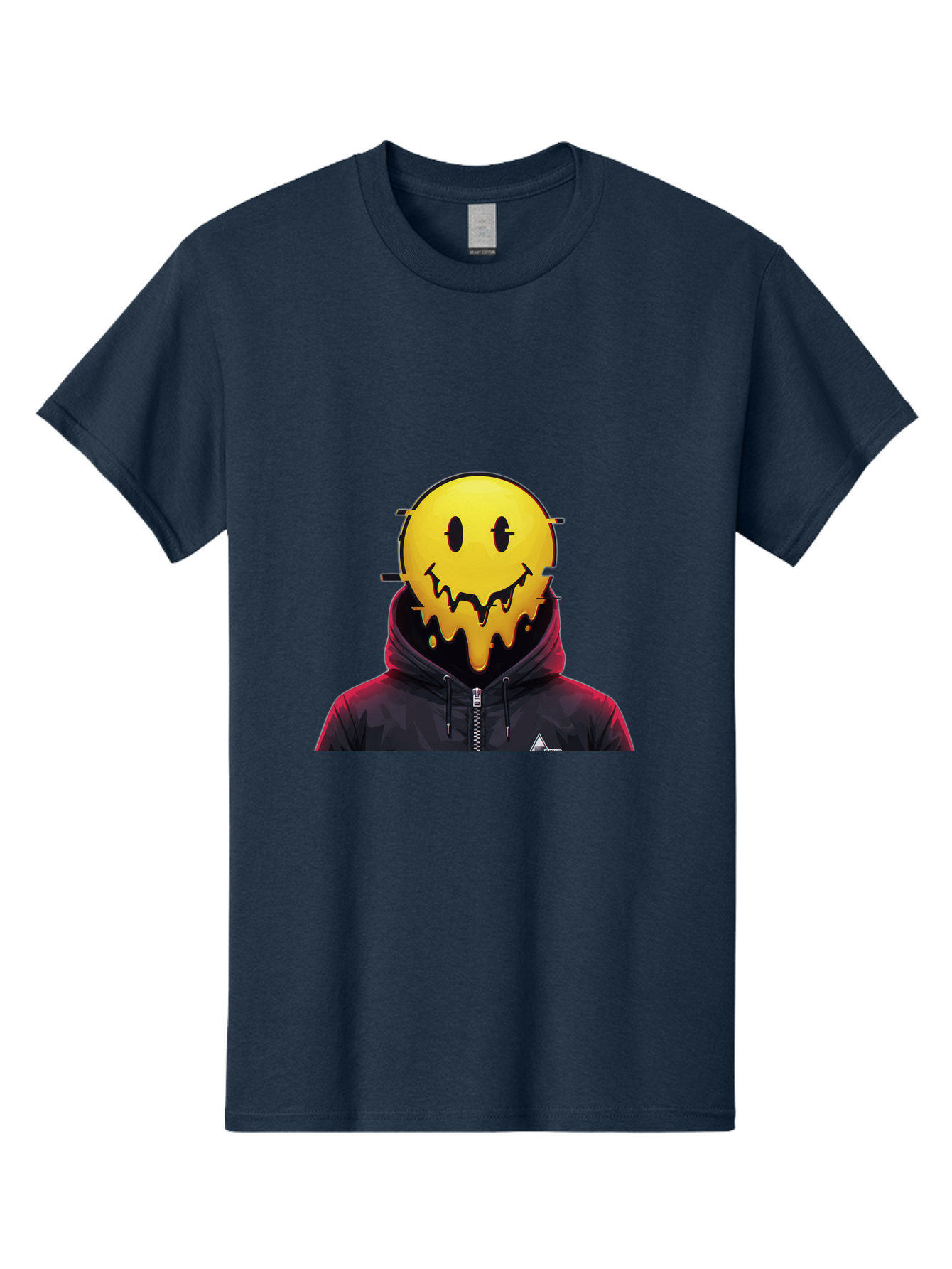 Melting-Smiley-Hoodie Men'S Graphic Tee, 100% Cotton, Comfortable Casual Summer Wear, Machine Washable, Vintage Camera, Old Camera, Antique Camera, Black Camera, Classic Photography, Photography Equipment, Nostalgic Device, Film Camera, Bam873
