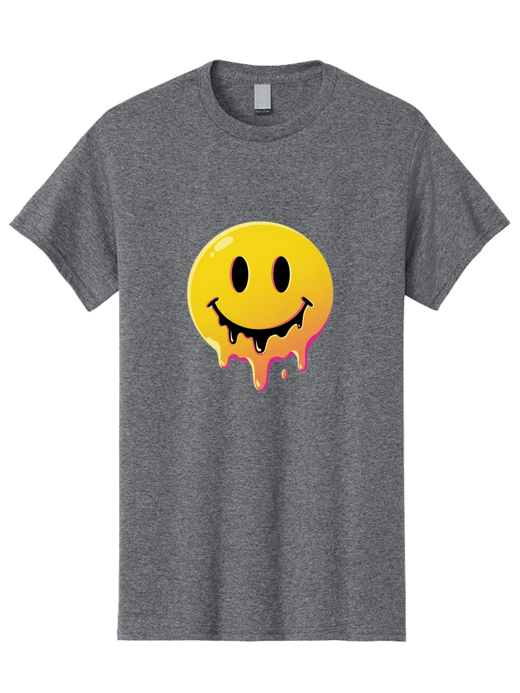 Melting-Smiley Men'S Graphic Tee, 100% Cotton, Comfortable Casual Summer Wear, Machine Washable, Vintage Camera, Old Camera, Antique Camera, Black Camera, Classic Photography, Photography Equipment, Nostalgic Device, Film Camera, Camera Art Bam874