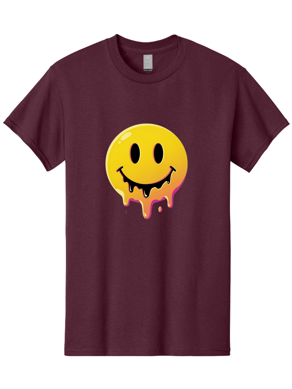 Melting-Smiley Men'S Graphic Tee, 100% Cotton, Comfortable Casual Summer Wear, Machine Washable, Vintage Camera, Old Camera, Antique Camera, Black Camera, Classic Photography, Photography Equipment, Nostalgic Device, Film Camera, Camera Art Bam874