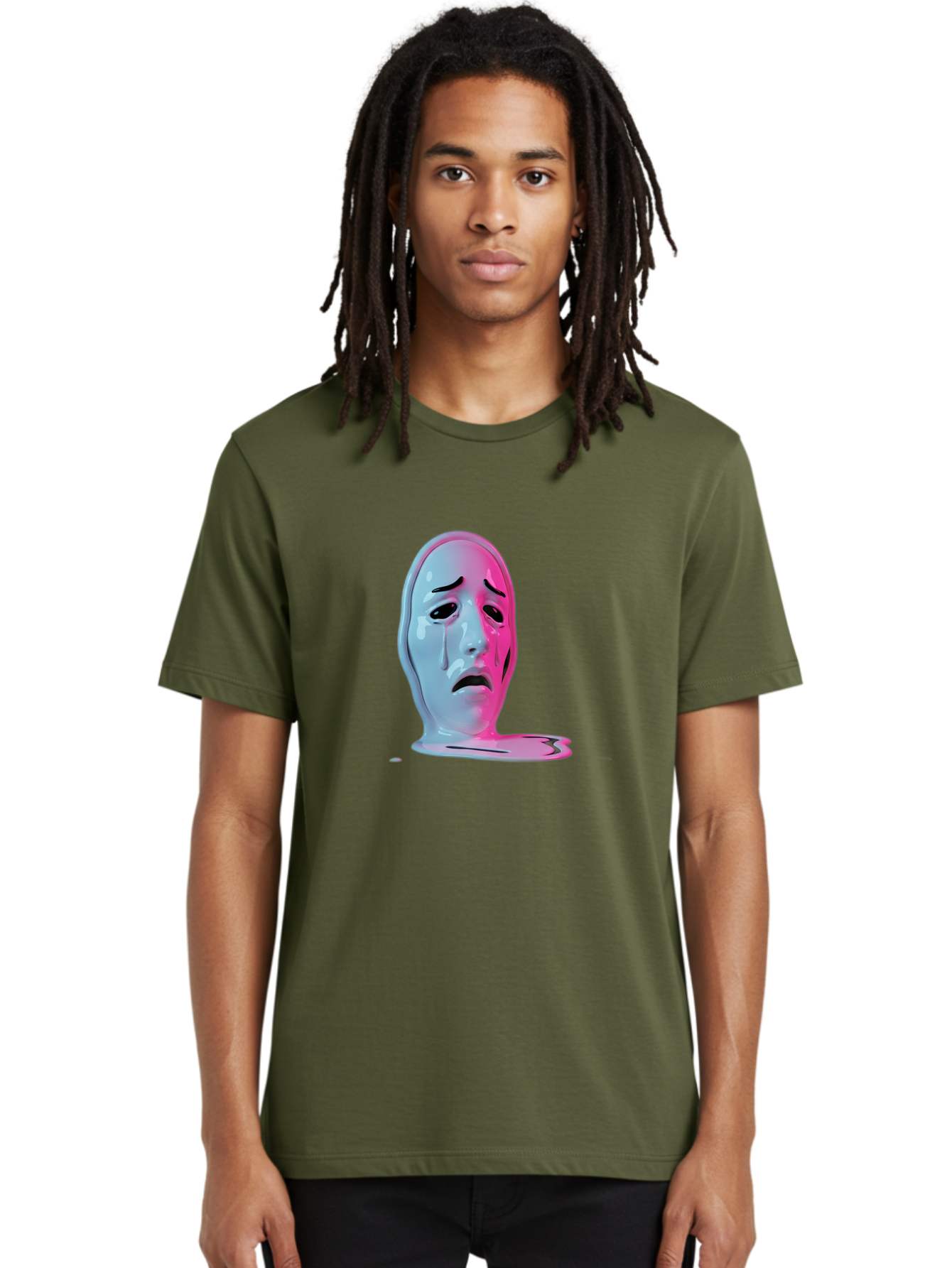 Melting-Tragedy-Mask Men'S Graphic Tee, 100% Cotton, Comfortable Casual Summer Wear, Machine Washable, Vintage Camera, Old Camera, Antique Camera, Black Camera, Classic Photography, Photography Equipment, Nostalgic Device, Film Camera, Bam875