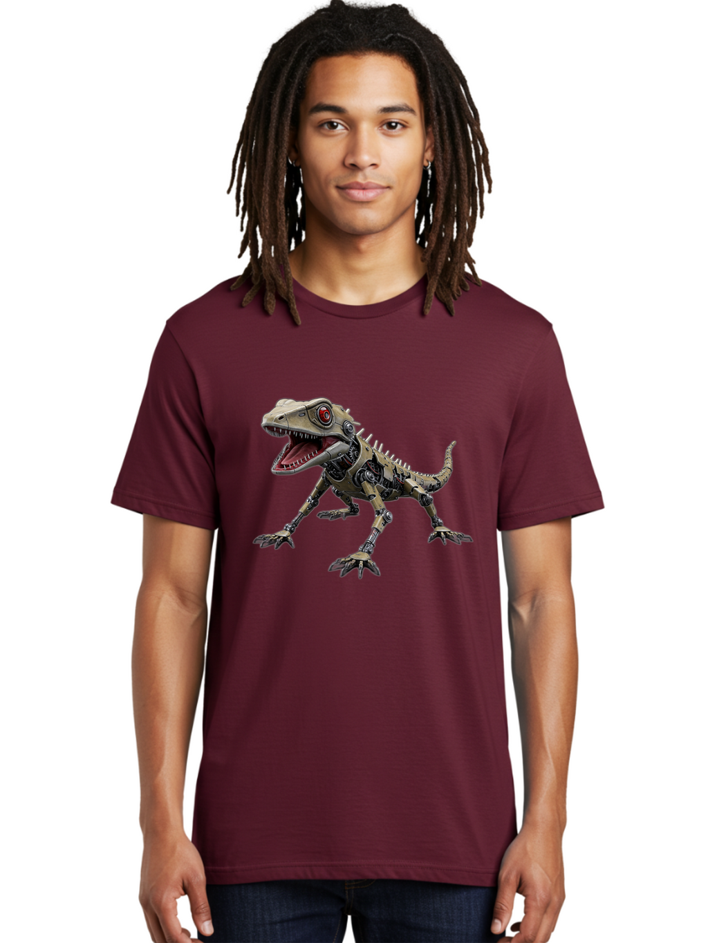 Metal-Dinosaur Men'S Graphic Tee, 100% Cotton, Comfortable Casual Summer Wear, Machine Washable, Vintage Camera, Old Camera, Antique Camera, Black Camera, Classic Photography, Photography Equipment, Nostalgic Device, Film Camera, Camera Art Bam878