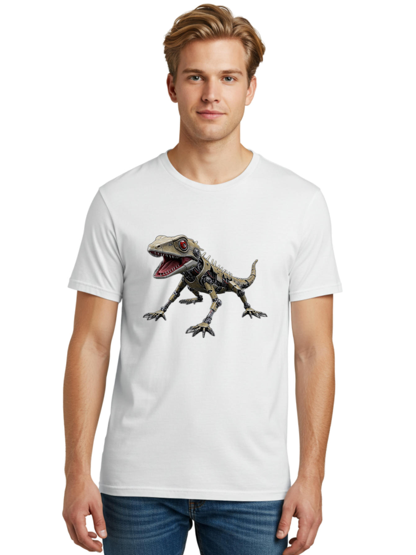 Metal-Dinosaur Men'S Graphic Tee, 100% Cotton, Comfortable Casual Summer Wear, Machine Washable, Vintage Camera, Old Camera, Antique Camera, Black Camera, Classic Photography, Photography Equipment, Nostalgic Device, Film Camera, Camera Art Bam878