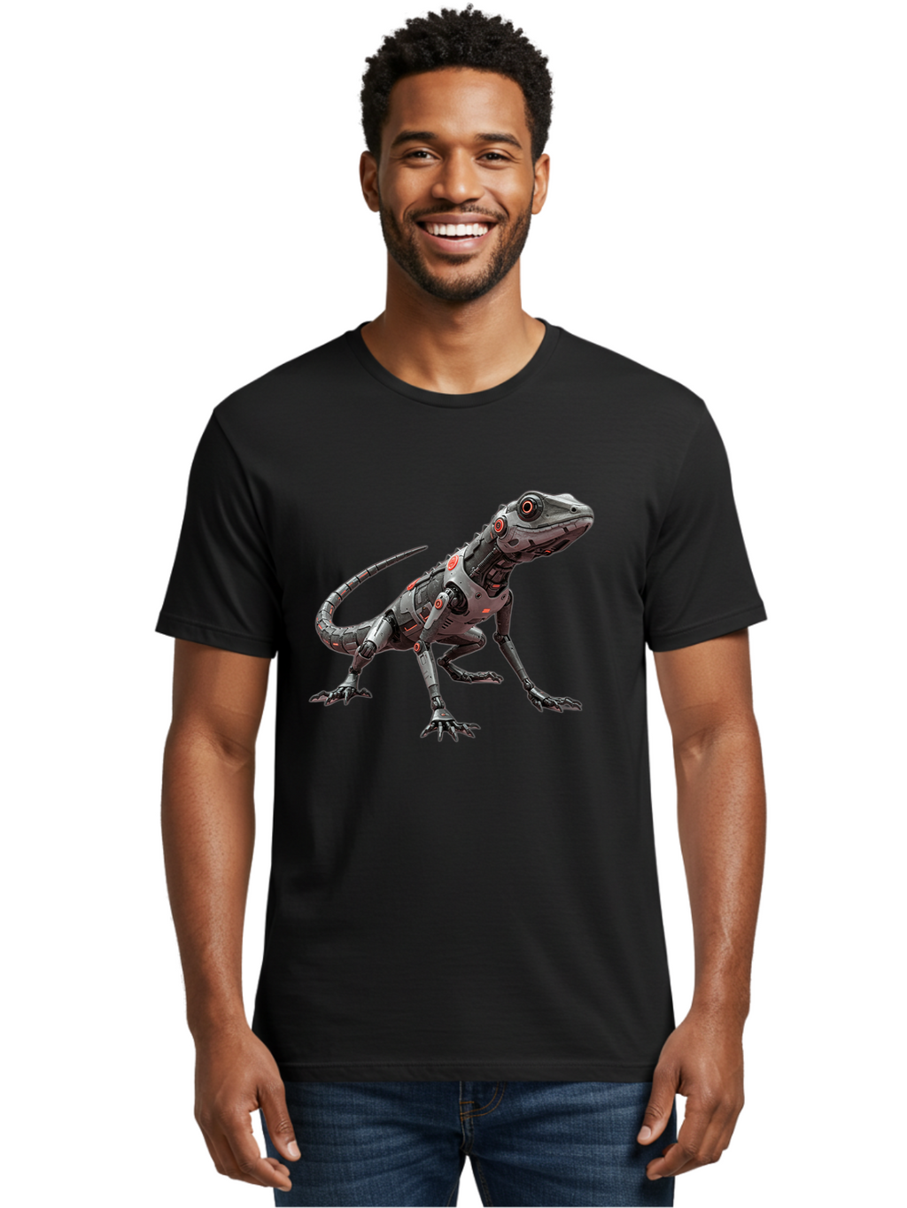 Metallic-Lizard Men'S Graphic Tee, 100% Cotton, Comfortable Casual Summer Wear, Machine Washable, Vintage Camera, Old Camera, Antique Camera, Black Camera, Classic Photography, Photography Equipment, Nostalgic Device, Film Camera, Camera Art Bam880