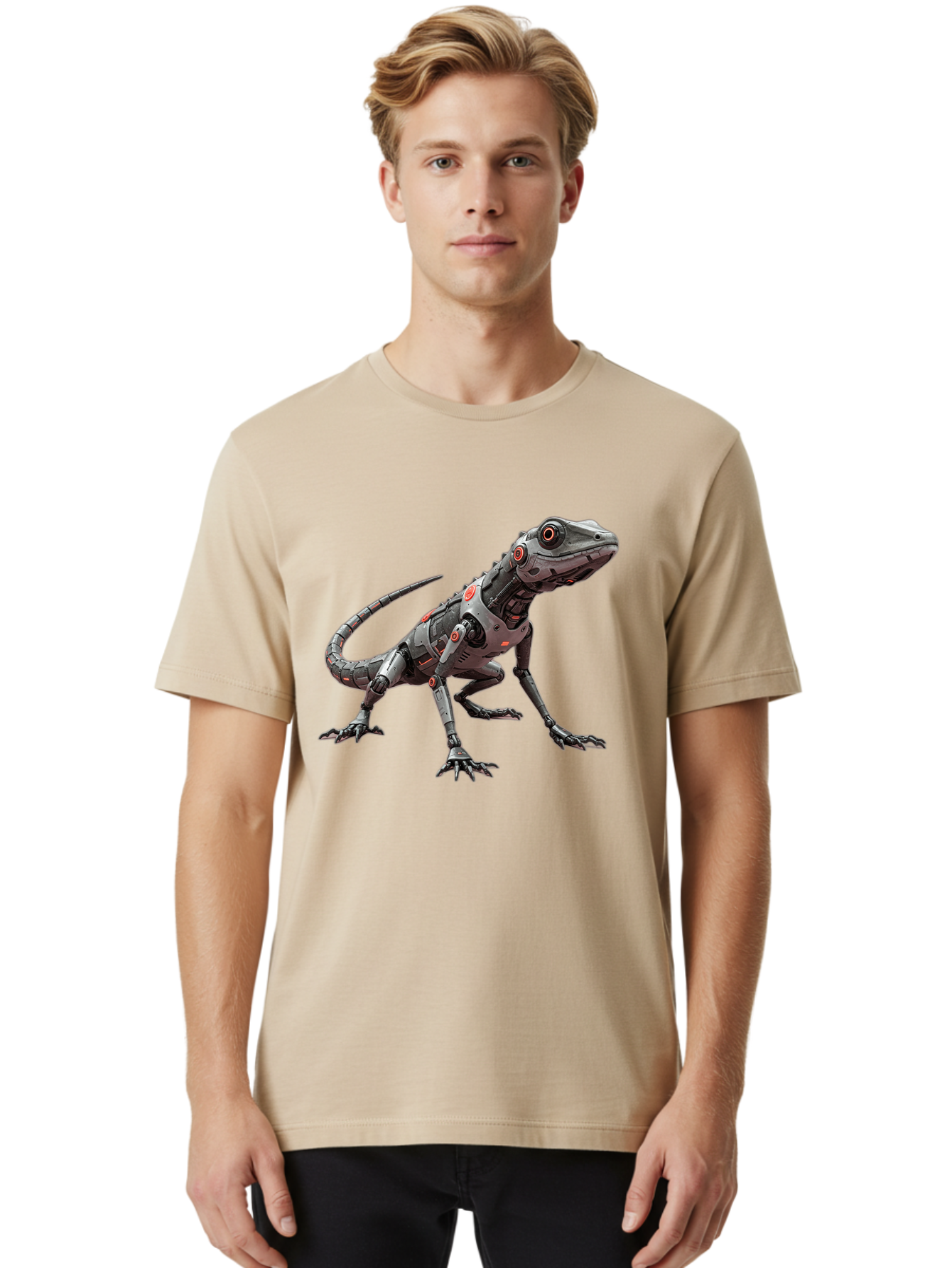Metallic-Lizard Men'S Graphic Tee, 100% Cotton, Comfortable Casual Summer Wear, Machine Washable, Vintage Camera, Old Camera, Antique Camera, Black Camera, Classic Photography, Photography Equipment, Nostalgic Device, Film Camera, Camera Art Bam880
