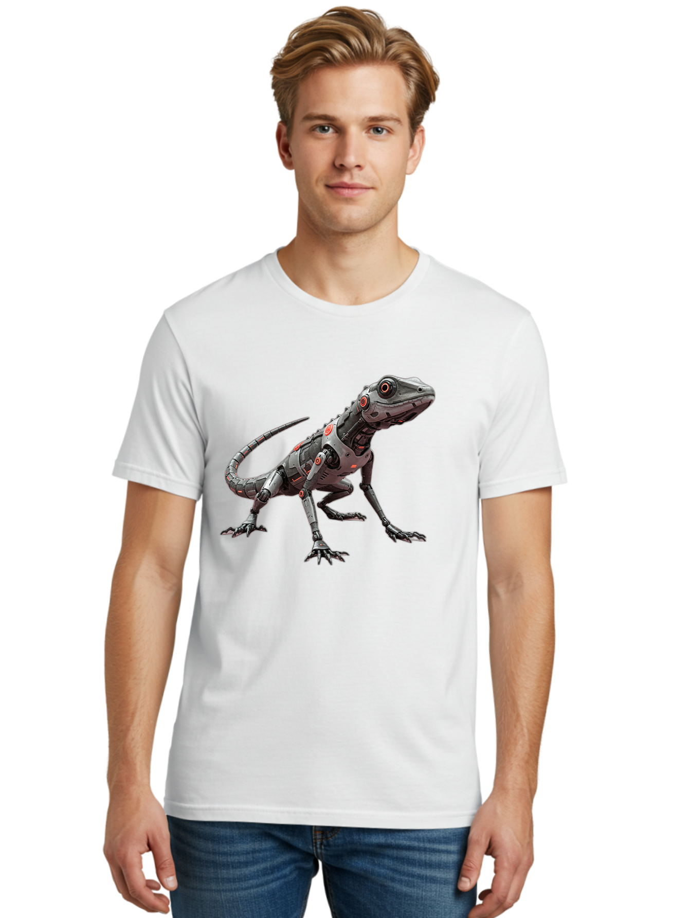 Metallic-Lizard Men'S Graphic Tee, 100% Cotton, Comfortable Casual Summer Wear, Machine Washable, Vintage Camera, Old Camera, Antique Camera, Black Camera, Classic Photography, Photography Equipment, Nostalgic Device, Film Camera, Camera Art Bam880