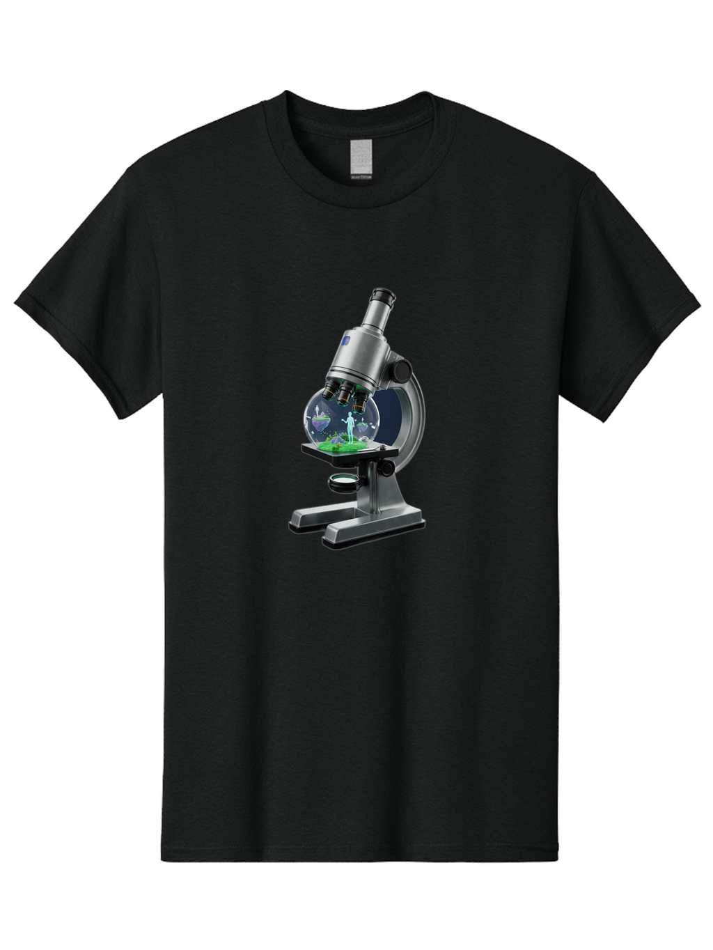 Microscope Men'S Graphic Tee, 100% Cotton, Comfortable Casual Summer Wear, Machine Washable, Vintage Camera, Old Camera, Antique Camera, Black Camera, Classic Photography, Photography Equipment, Nostalgic Device, Film Camera, Camera Art Bam884