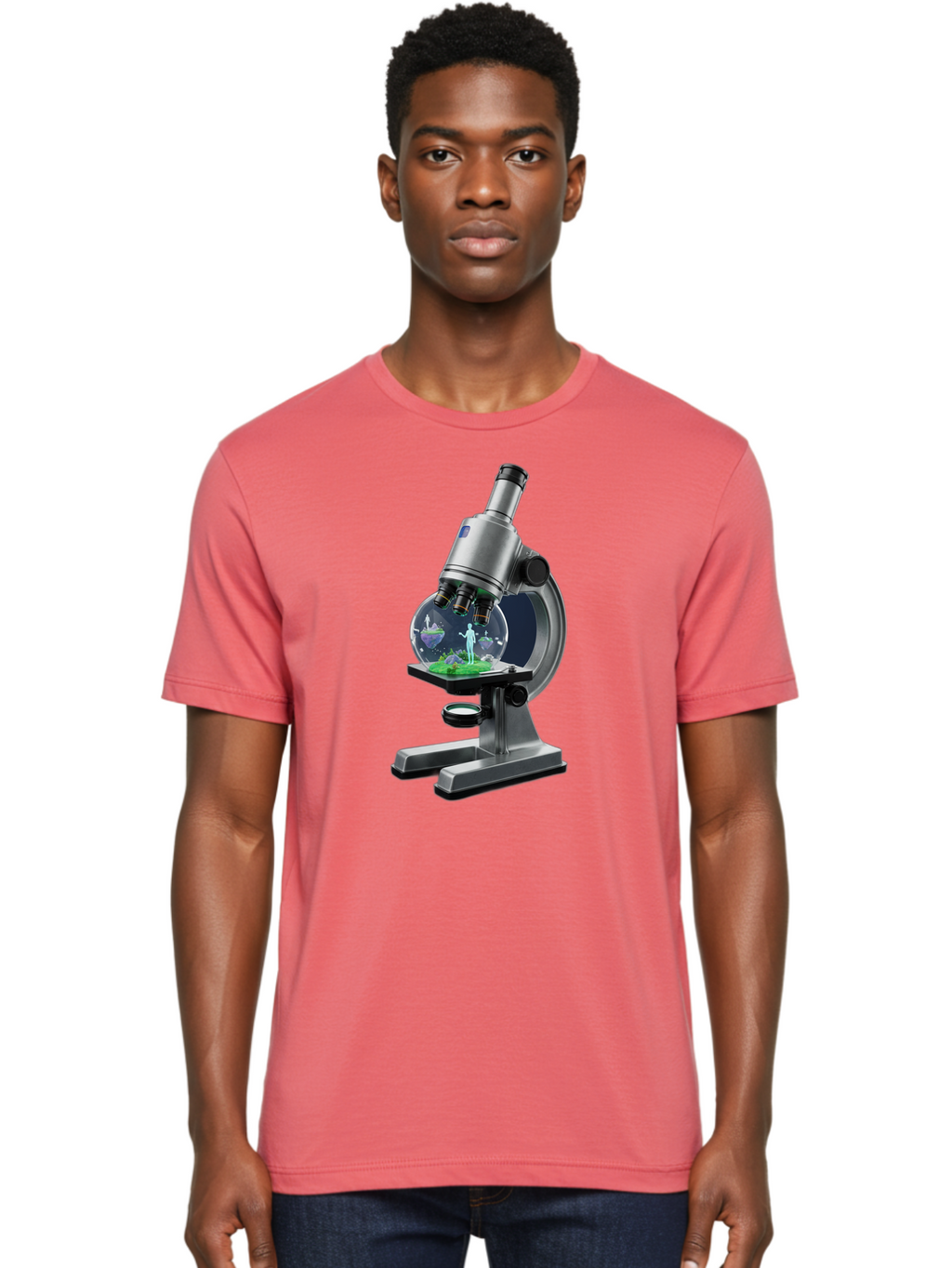 Microscope Men'S Graphic Tee, 100% Cotton, Comfortable Casual Summer Wear, Machine Washable, Vintage Camera, Old Camera, Antique Camera, Black Camera, Classic Photography, Photography Equipment, Nostalgic Device, Film Camera, Camera Art Bam884