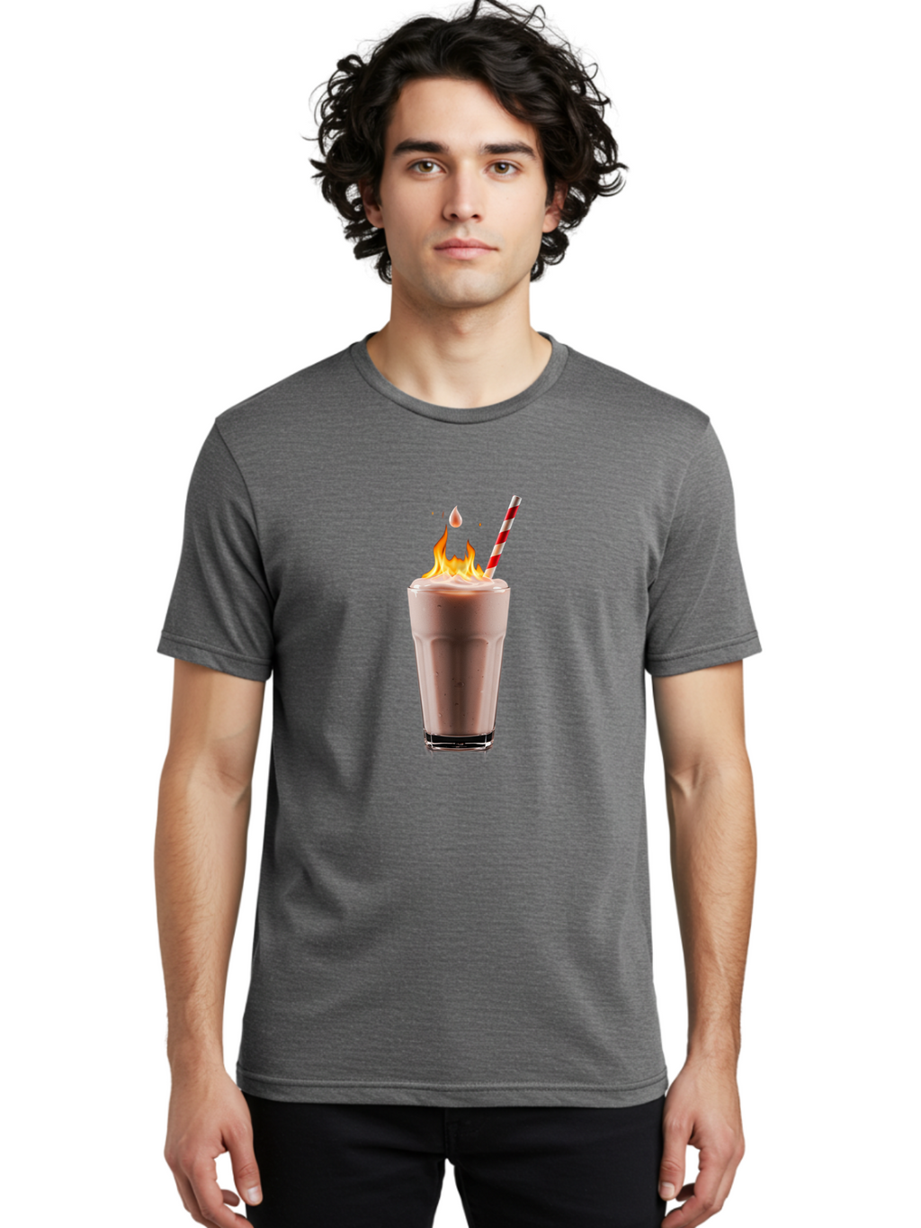 Milkshake-On-Fire Men'S Graphic Tee, 100% Cotton, Comfortable Casual Summer Wear, Machine Washable, Vintage Camera, Old Camera, Antique Camera, Black Camera, Classic Photography, Photography Equipment, Nostalgic Device, Film Camera, Camera Art Bam889