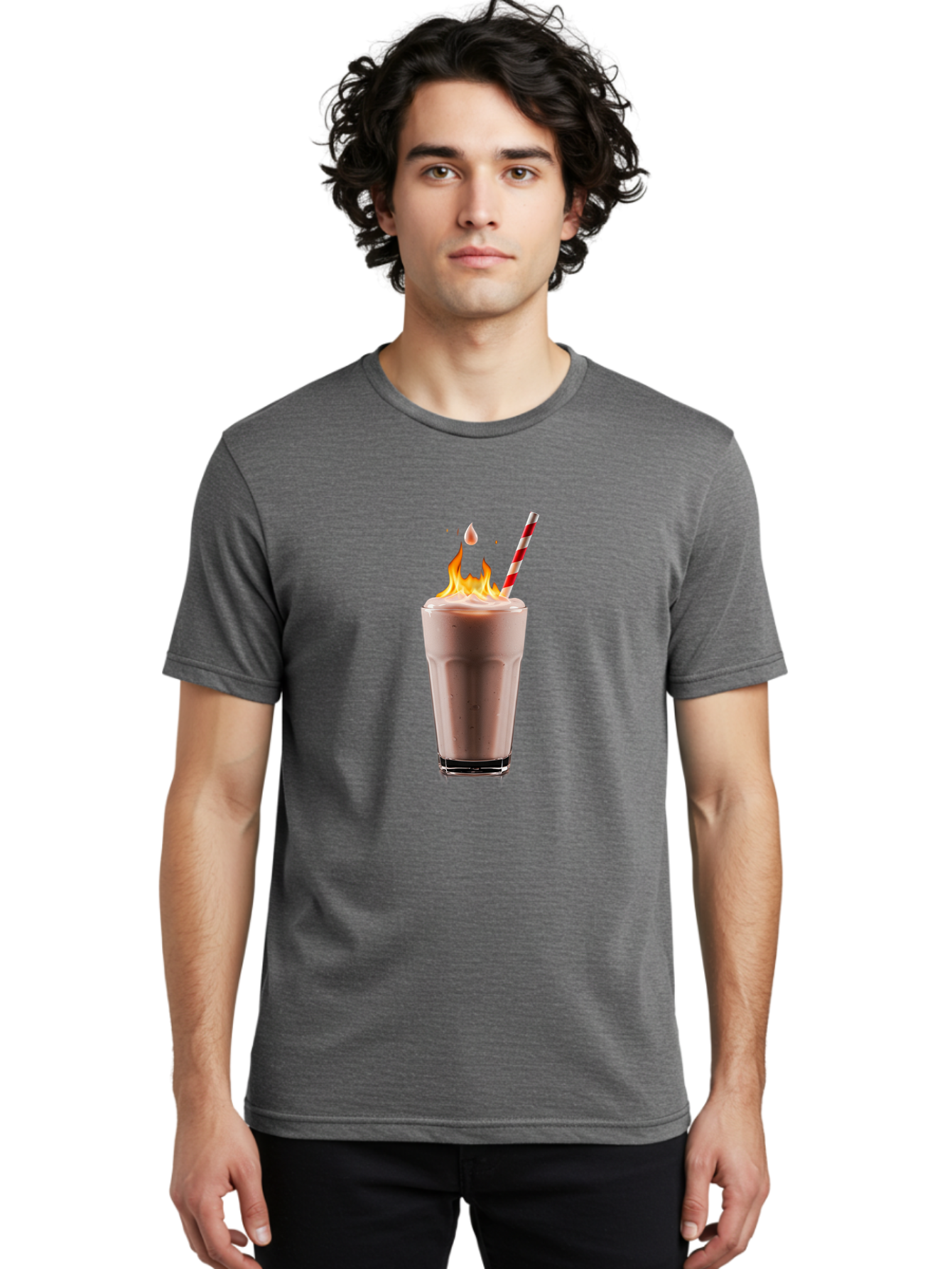 Milkshake-On-Fire Men'S Graphic Tee, 100% Cotton, Comfortable Casual Summer Wear, Machine Washable, Vintage Camera, Old Camera, Antique Camera, Black Camera, Classic Photography, Photography Equipment, Nostalgic Device, Film Camera, Camera Art Bam889