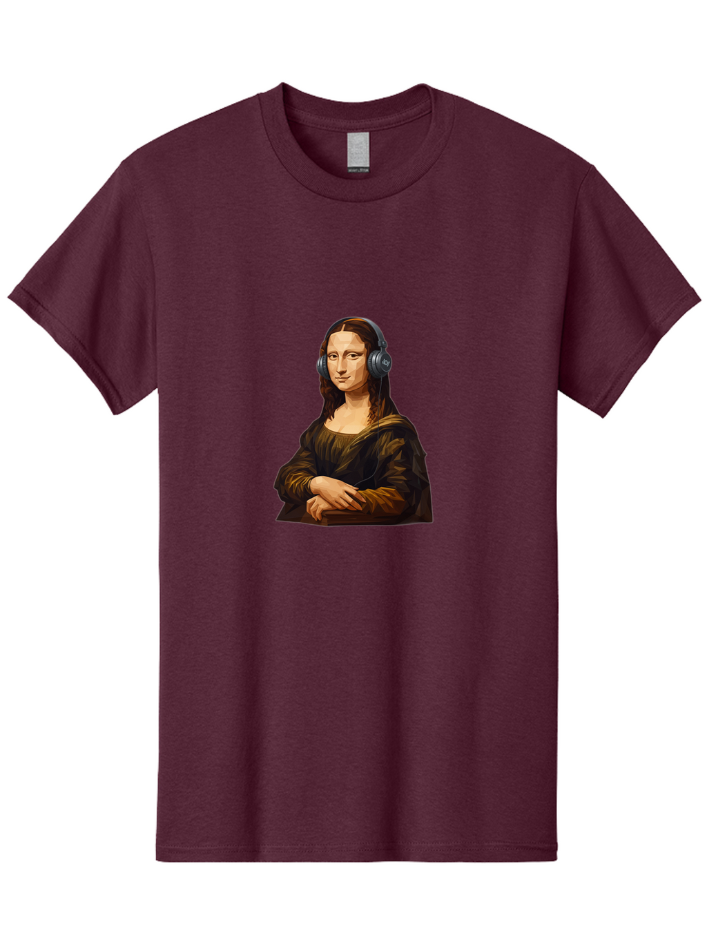 Mona-Lisa-1 Men'S Graphic Tee, 100% Cotton, Comfortable Casual Summer Wear, Machine Washable, Vintage Camera, Old Camera, Antique Camera, Black Camera, Classic Photography, Photography Equipment, Nostalgic Device, Film Camera, Camera Art Bam896