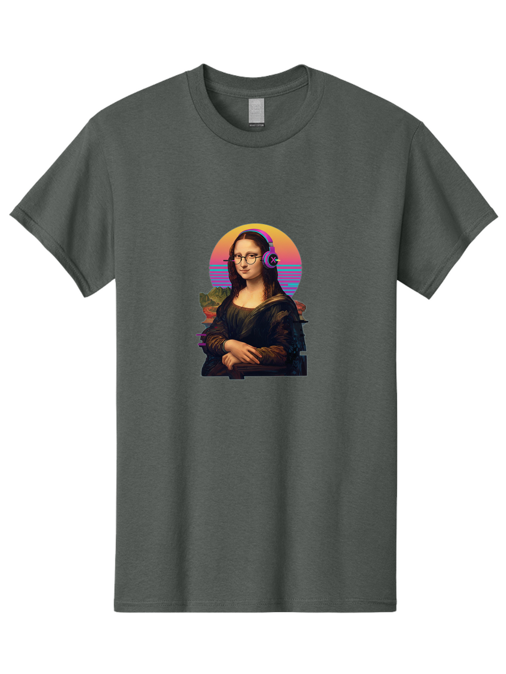 Mona-Lisa-3 Men'S Graphic Tee, 100% Cotton, Comfortable Casual Summer Wear, Machine Washable, Vintage Camera, Old Camera, Antique Camera, Black Camera, Classic Photography, Photography Equipment, Nostalgic Device, Film Camera, Camera Art Bam898