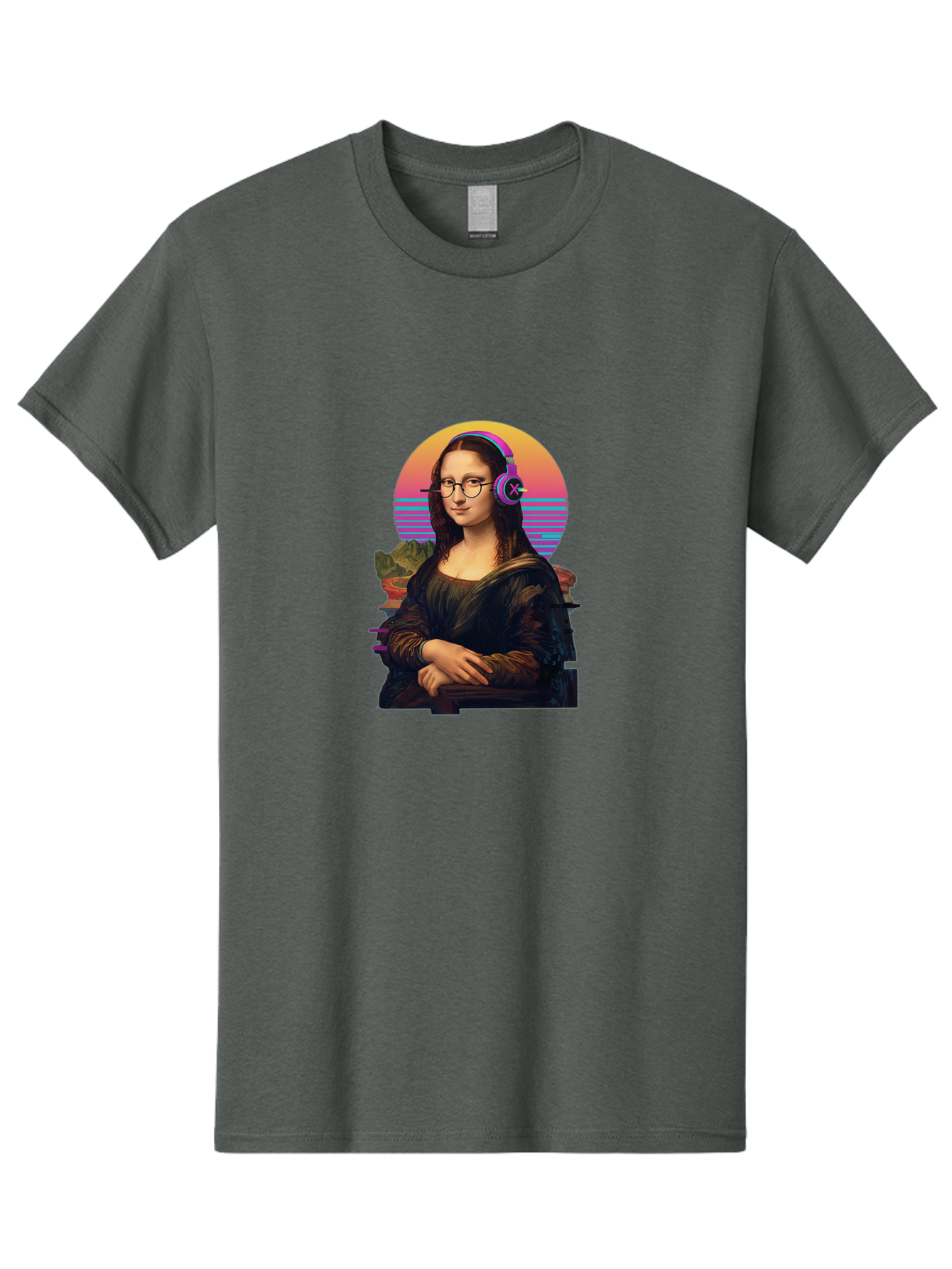 Mona-Lisa-3 Men'S Graphic Tee, 100% Cotton, Comfortable Casual Summer Wear, Machine Washable, Vintage Camera, Old Camera, Antique Camera, Black Camera, Classic Photography, Photography Equipment, Nostalgic Device, Film Camera, Camera Art Bam898