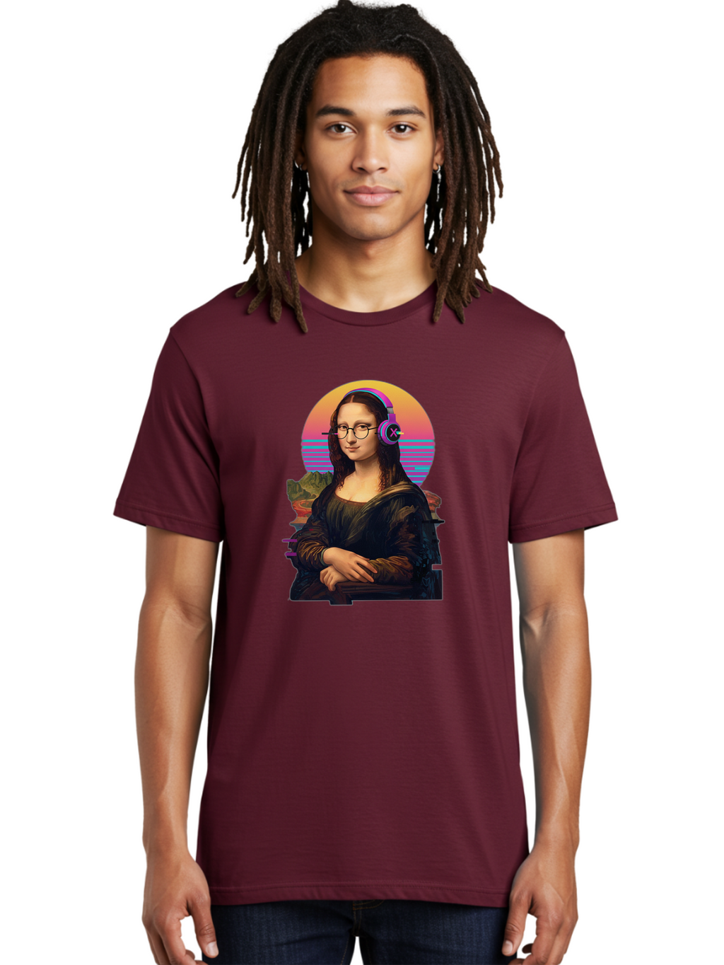 Mona-Lisa-3 Men'S Graphic Tee, 100% Cotton, Comfortable Casual Summer Wear, Machine Washable, Vintage Camera, Old Camera, Antique Camera, Black Camera, Classic Photography, Photography Equipment, Nostalgic Device, Film Camera, Camera Art Bam898