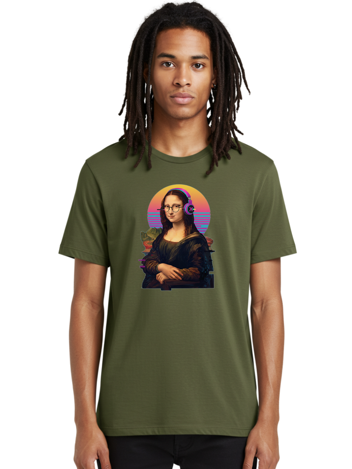 Mona-Lisa-3 Men'S Graphic Tee, 100% Cotton, Comfortable Casual Summer Wear, Machine Washable, Vintage Camera, Old Camera, Antique Camera, Black Camera, Classic Photography, Photography Equipment, Nostalgic Device, Film Camera, Camera Art Bam898