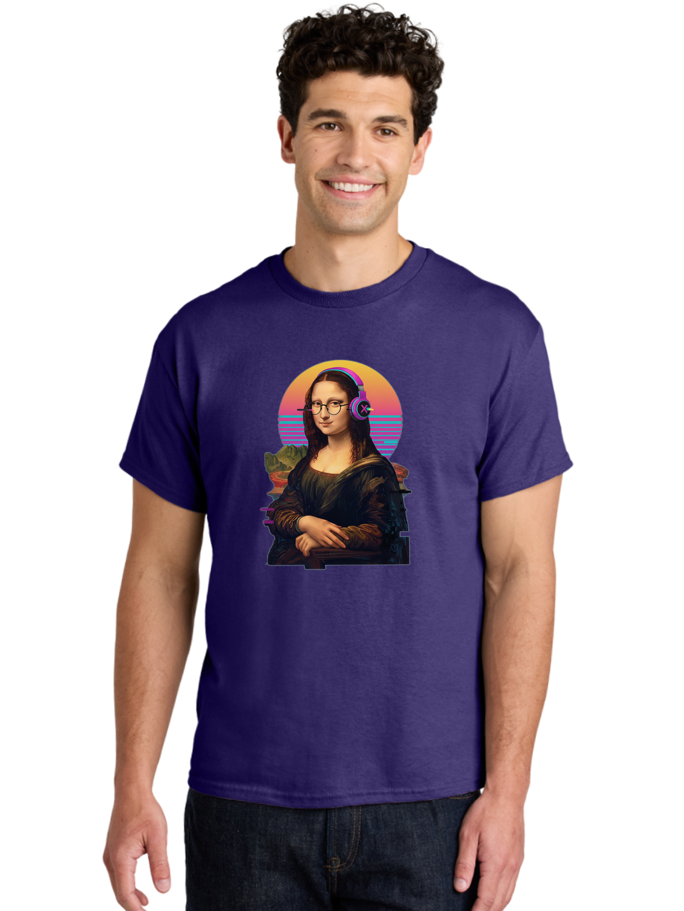 Mona-Lisa-3 Men'S Graphic Tee, 100% Cotton, Comfortable Casual Summer Wear, Machine Washable, Vintage Camera, Old Camera, Antique Camera, Black Camera, Classic Photography, Photography Equipment, Nostalgic Device, Film Camera, Camera Art Bam898