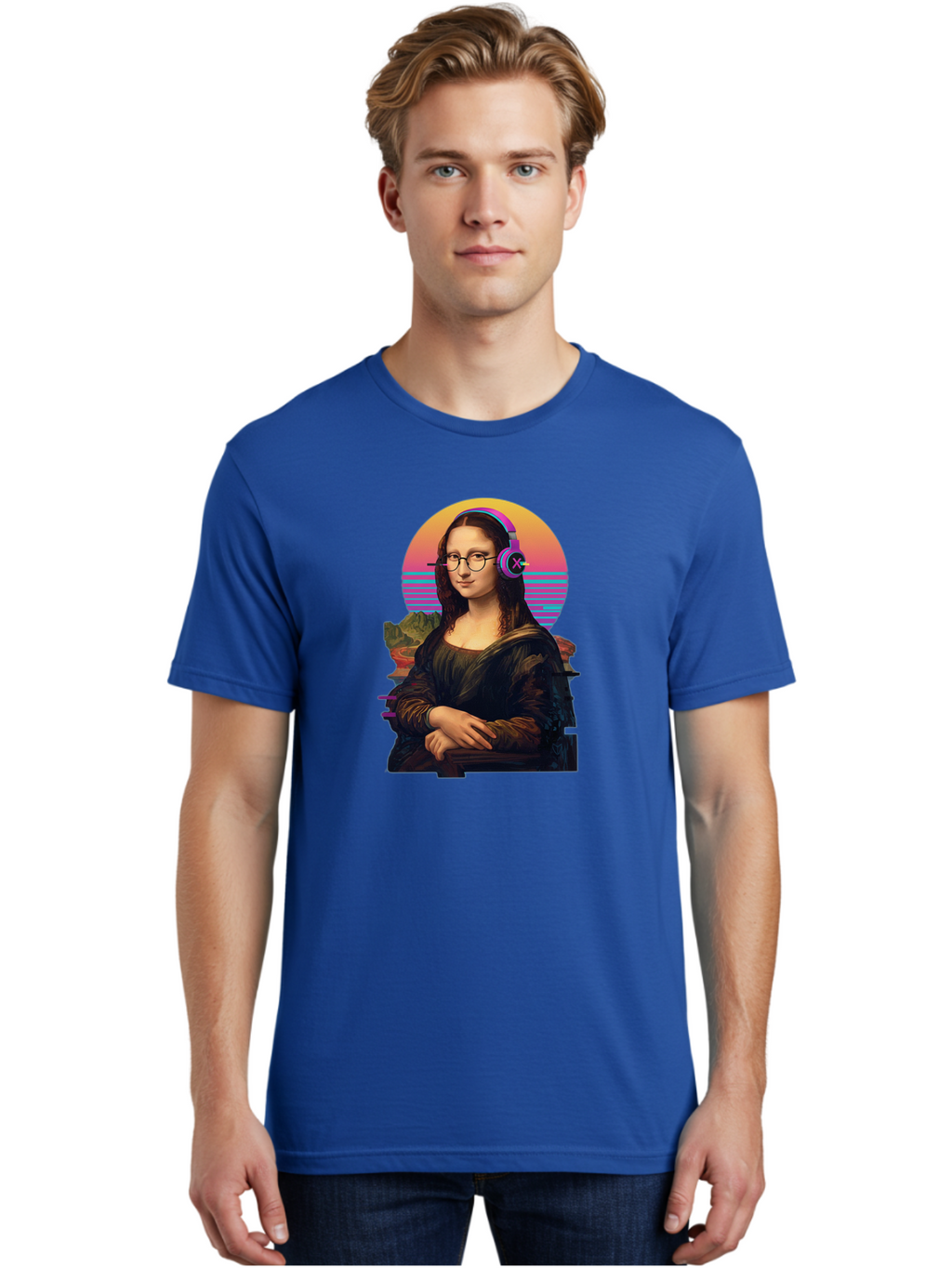 Mona-Lisa-3 Men'S Graphic Tee, 100% Cotton, Comfortable Casual Summer Wear, Machine Washable, Vintage Camera, Old Camera, Antique Camera, Black Camera, Classic Photography, Photography Equipment, Nostalgic Device, Film Camera, Camera Art Bam898