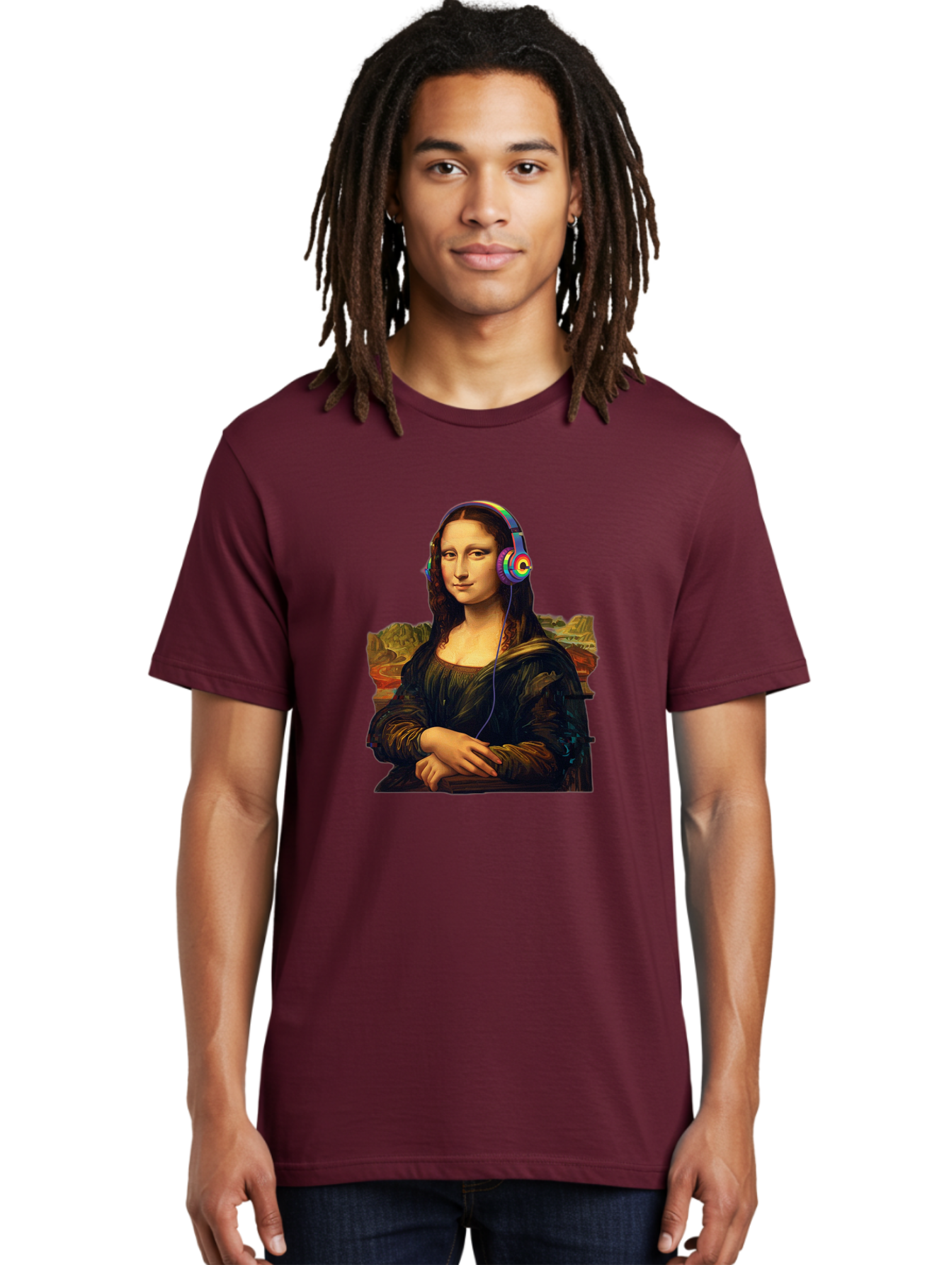 Mona-Lisa-4 Men'S Graphic Tee, 100% Cotton, Comfortable Casual Summer Wear, Machine Washable, Vintage Camera, Old Camera, Antique Camera, Black Camera, Classic Photography, Photography Equipment, Nostalgic Device, Film Camera, Camera Art Bam899