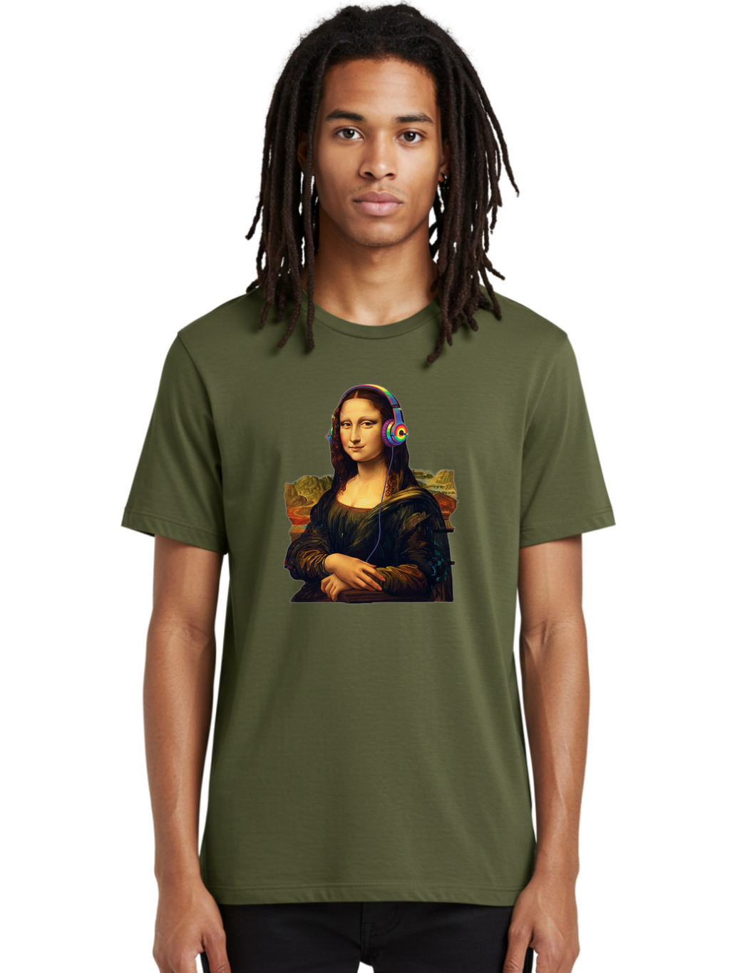 Mona-Lisa-4 Men'S Graphic Tee, 100% Cotton, Comfortable Casual Summer Wear, Machine Washable, Vintage Camera, Old Camera, Antique Camera, Black Camera, Classic Photography, Photography Equipment, Nostalgic Device, Film Camera, Camera Art Bam899