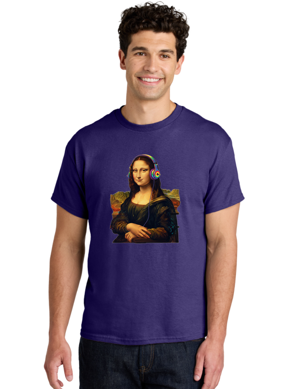 Mona-Lisa-4 Men'S Graphic Tee, 100% Cotton, Comfortable Casual Summer Wear, Machine Washable, Vintage Camera, Old Camera, Antique Camera, Black Camera, Classic Photography, Photography Equipment, Nostalgic Device, Film Camera, Camera Art Bam899